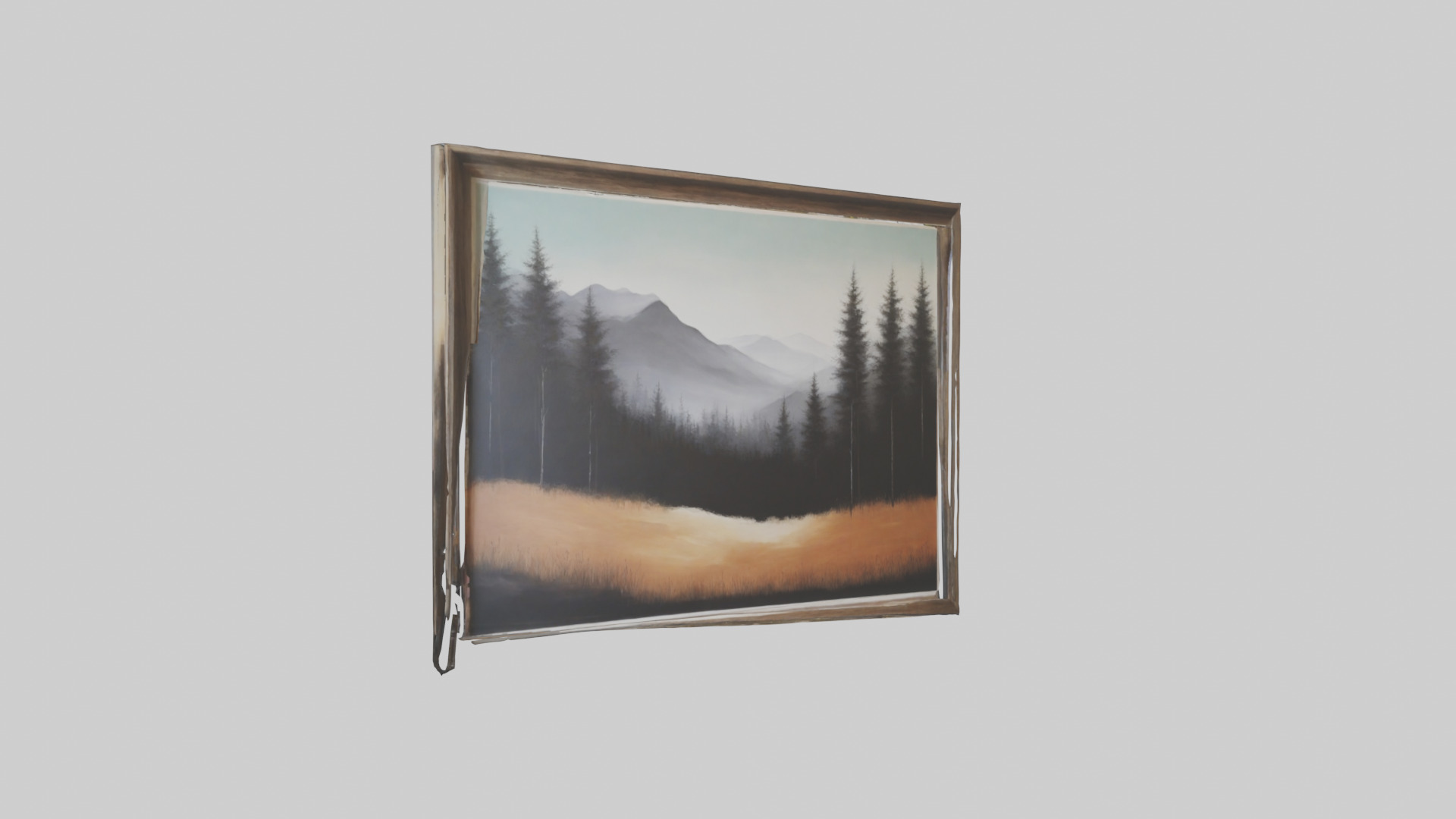 Landscape Wall Art Low-poly 3D model_1