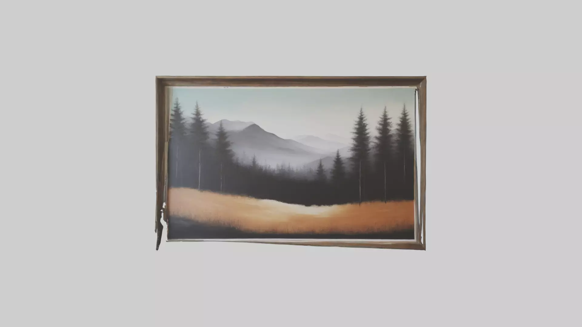 Landscape Wall Art Low-poly 3D model_0