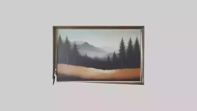 Landscape Wall Art Low-poly 3D model