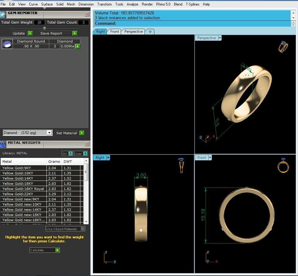Women Ring Render 3dm STL OBJ FBX Details 3D print model_10
