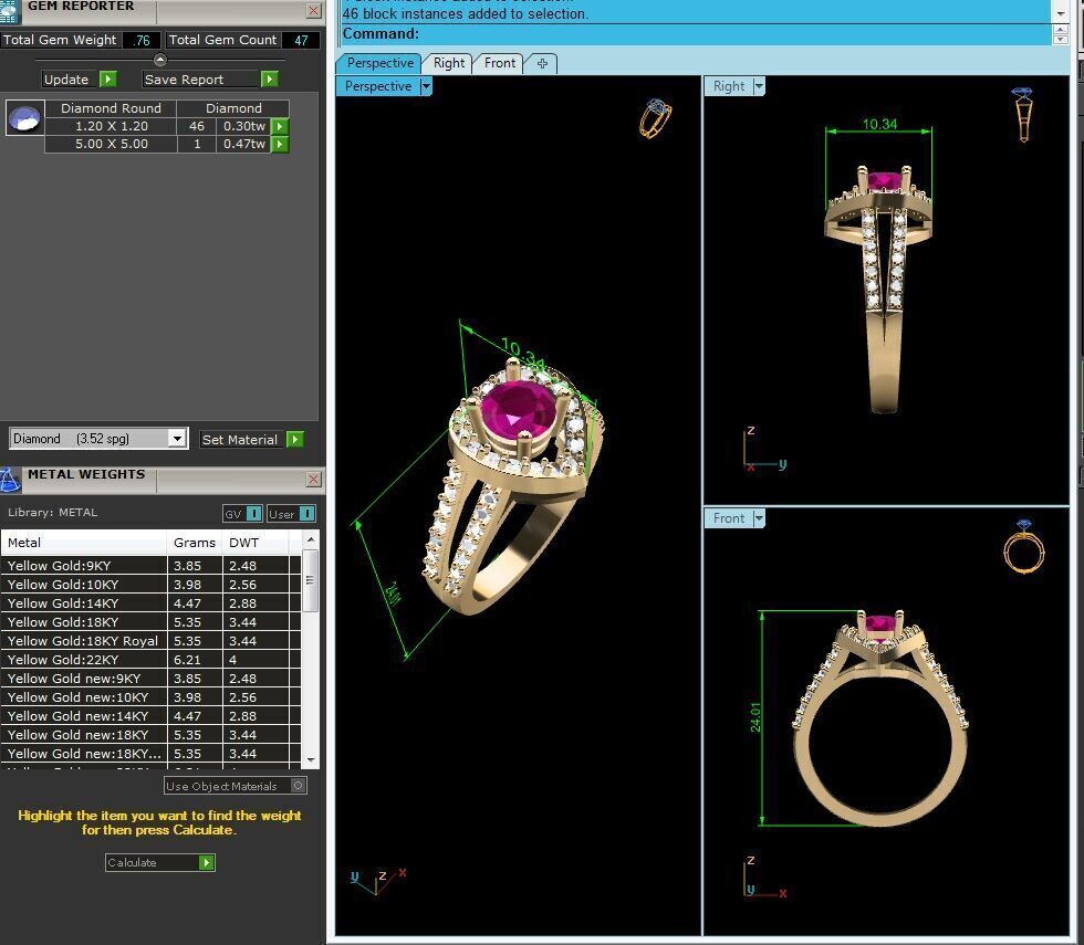 Women Ring Render 3dm STL OBJ FBX Details 3D print model_13