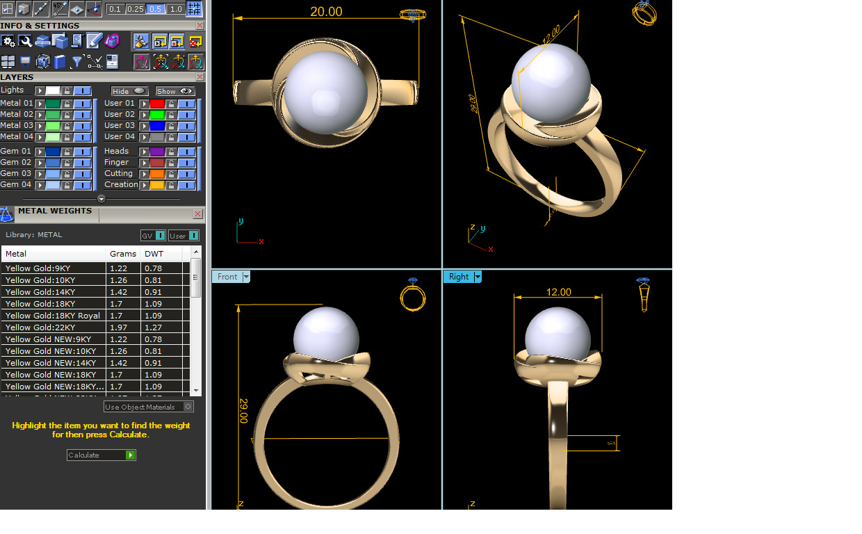 Women Ring Render 3dm STL OBJ FBX Details 3D print model_6