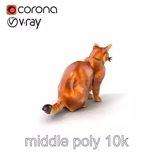 Realistic Ginger Cat Animation model pack