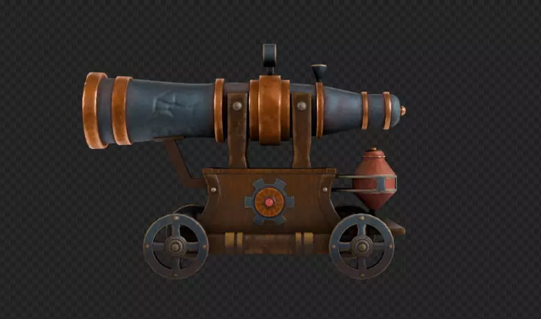 Pirate Cannon 3D model_0