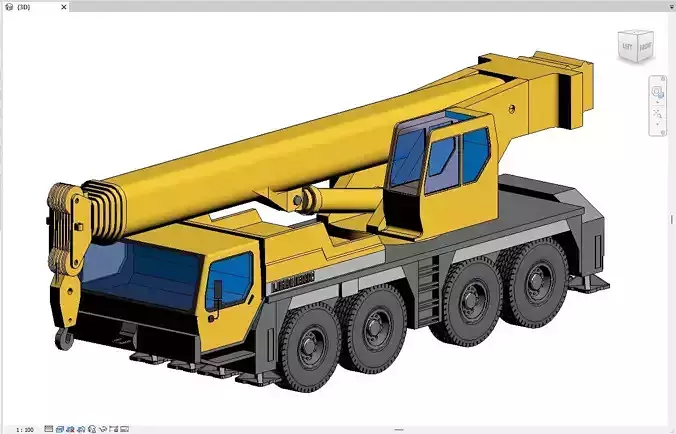 Revit Family Parameter Hydro Crane LIEBHERR LTM-1080 Model