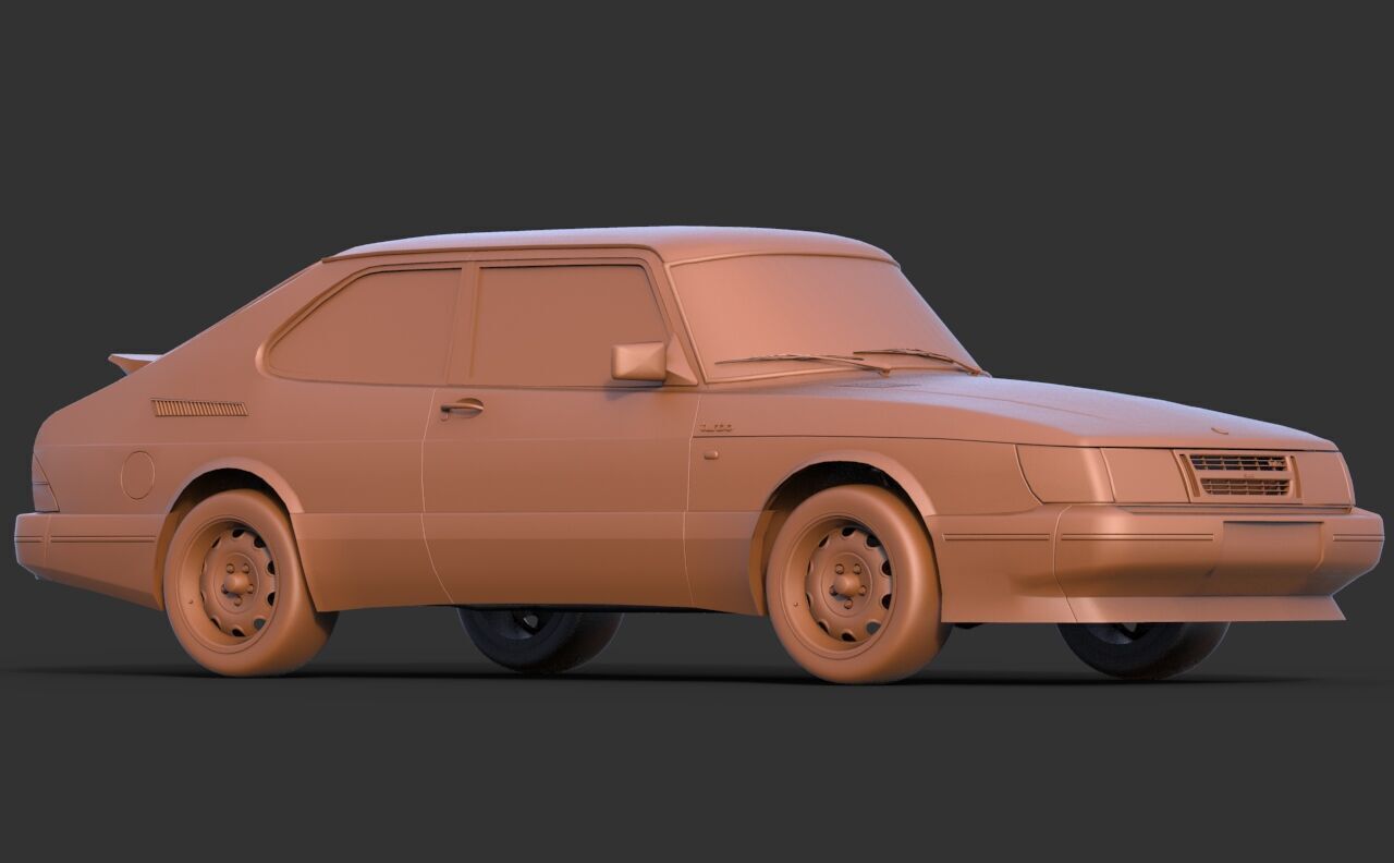 Saab 900 Turbo 3D print model_2