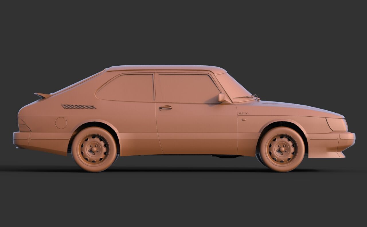 Saab 900 Turbo 3D print model_3