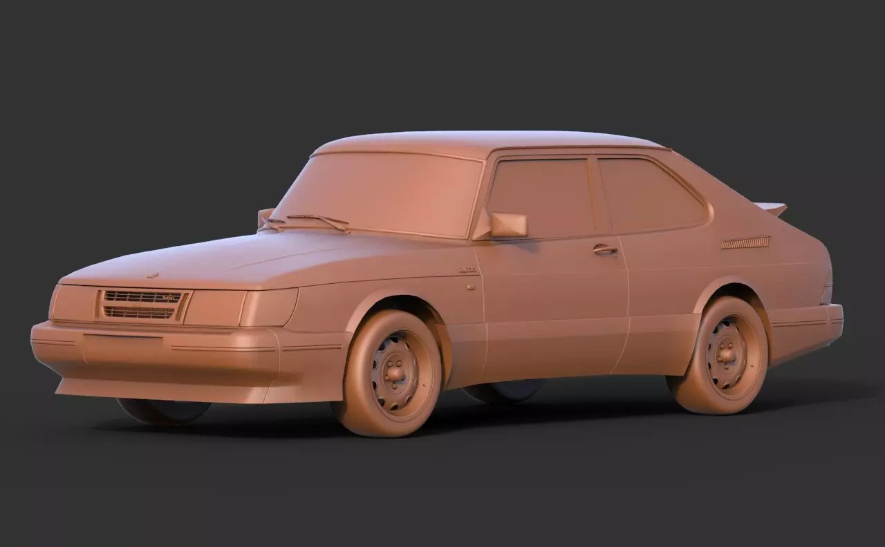 Saab 900 Turbo 3D print model_0