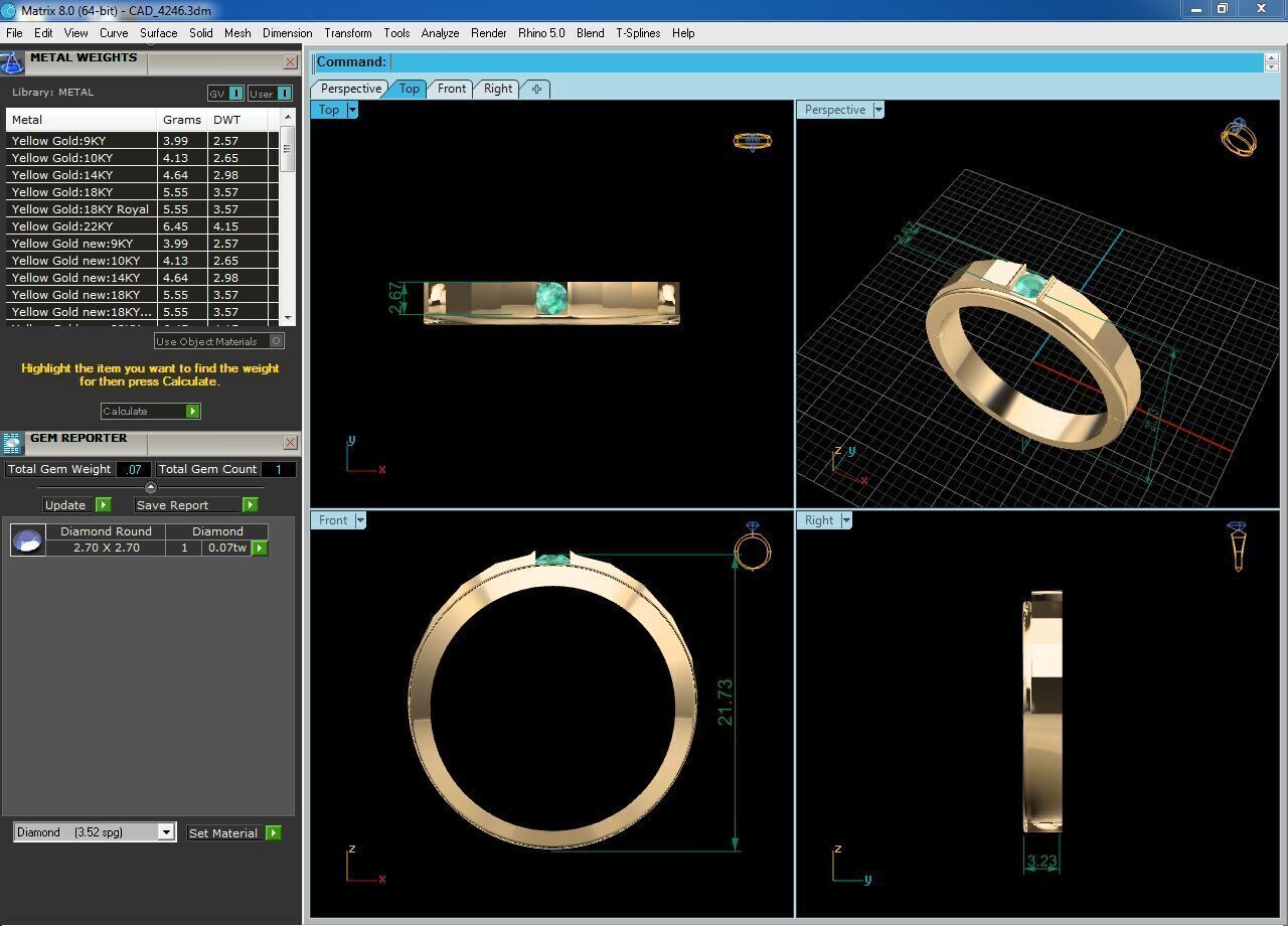 Women Ring  Render 3dm STL OBJ FBX Details 3D print model_10