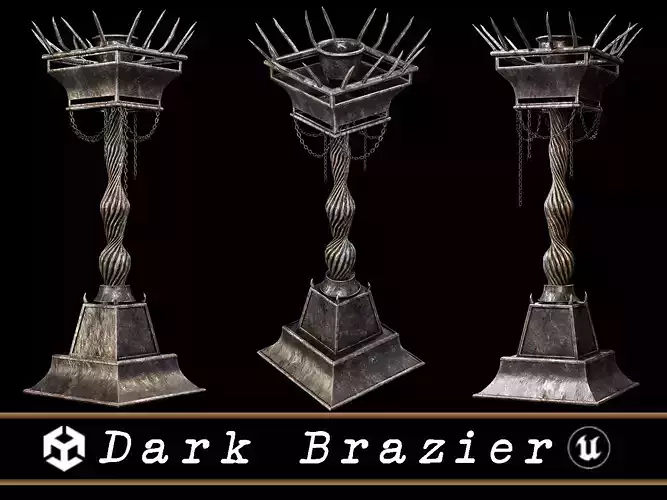 Dark Brazier Low-poly 3D model