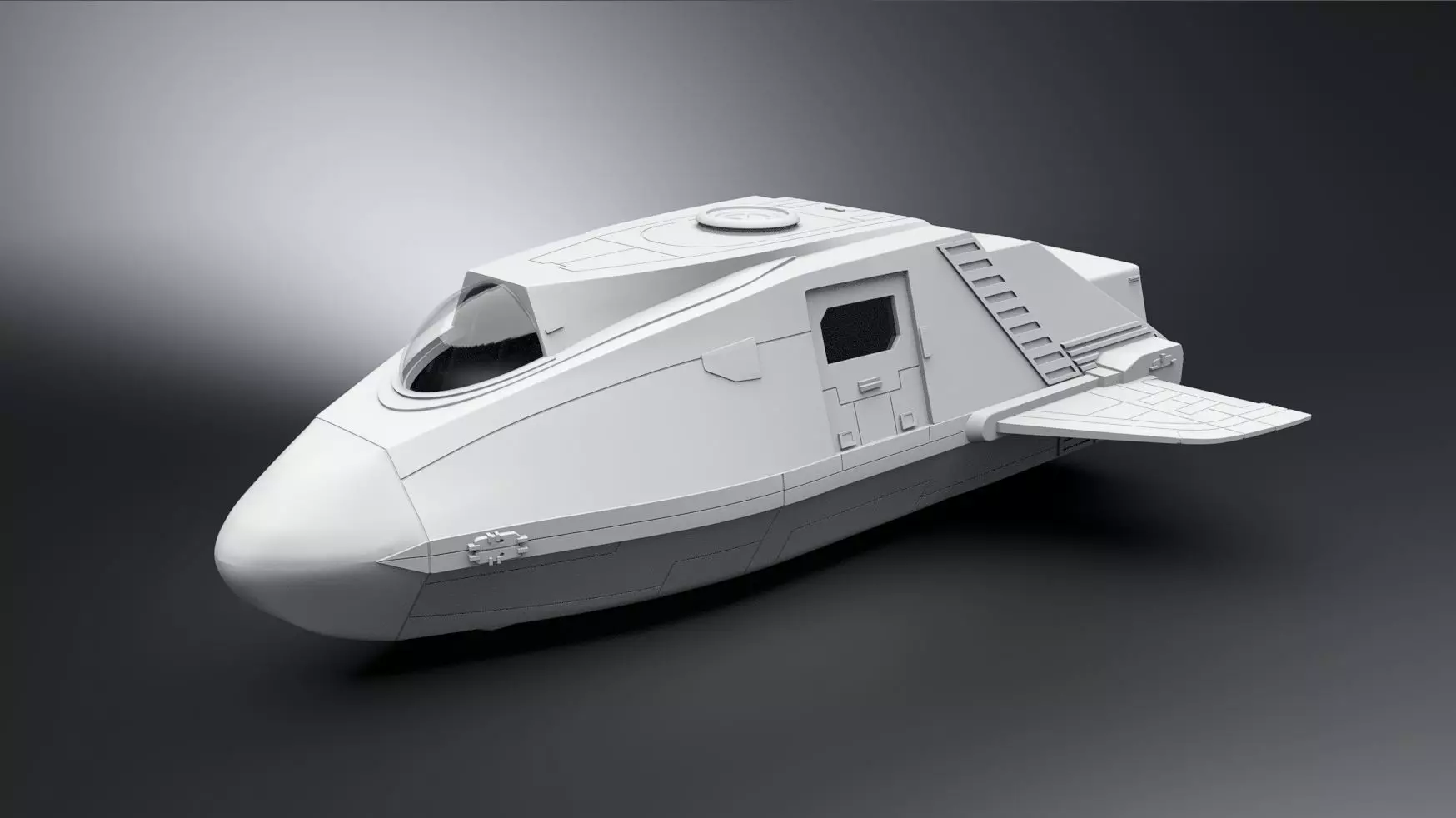 Shuttlepod Enterprise nx01 Scale model  3D print model_0