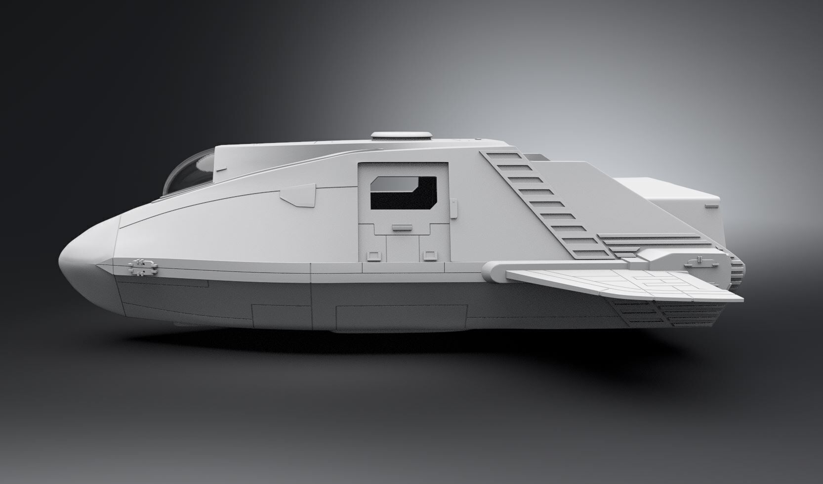 Shuttlepod Enterprise nx01 Scale model  3D print model_1