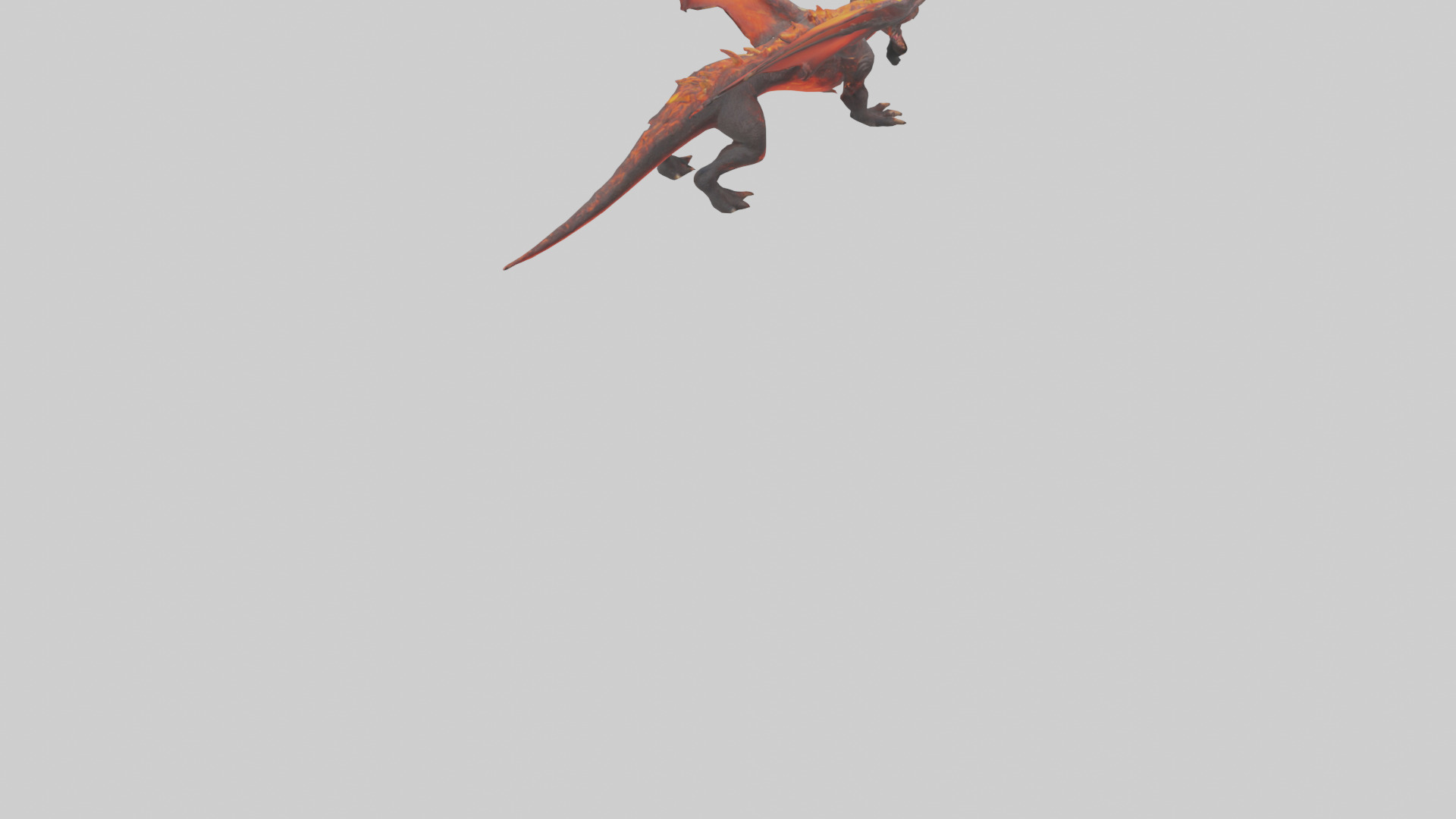 Lava Dragon model Low-poly 3D model_6