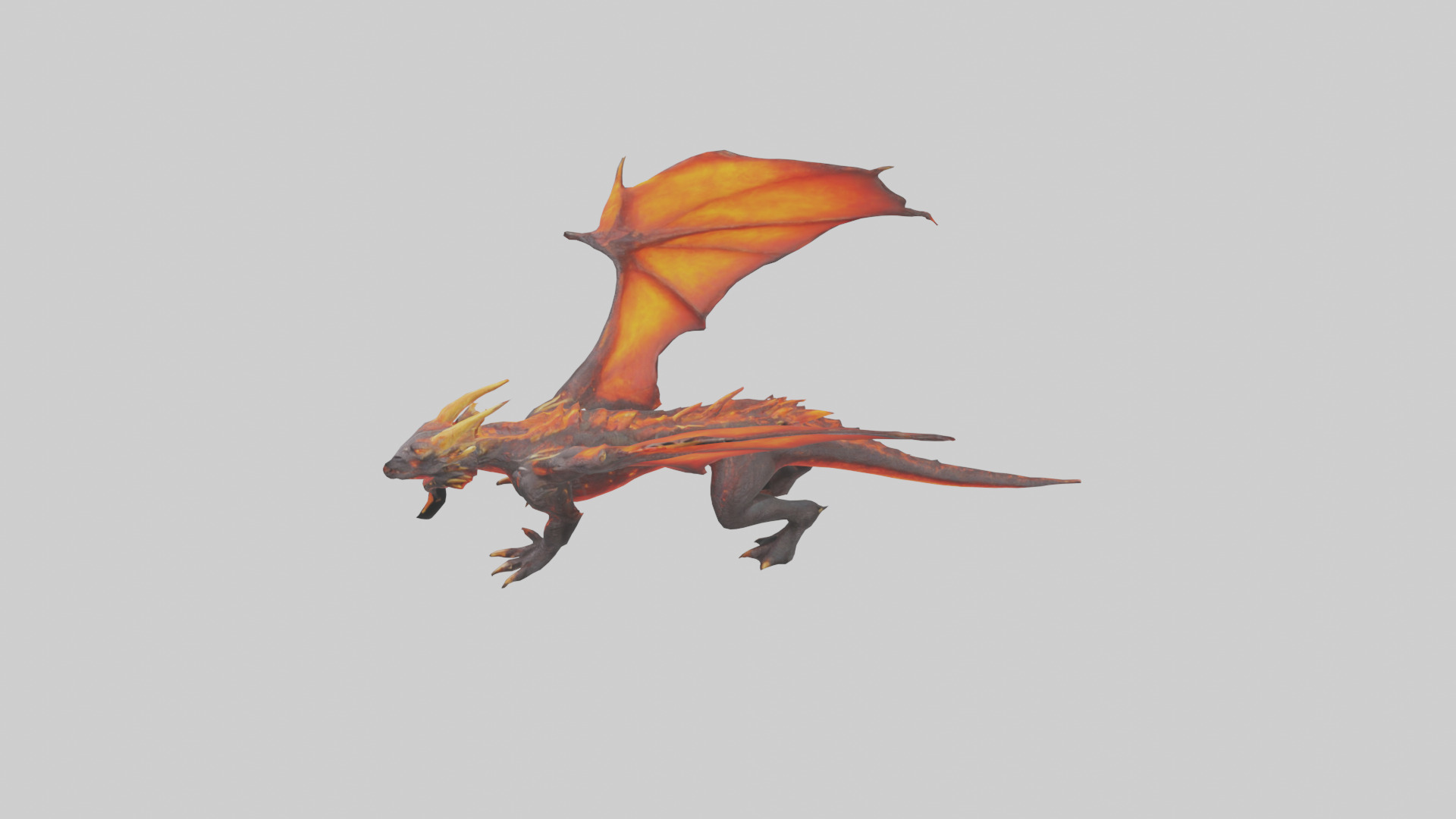 Lava Dragon model Low-poly 3D model_17