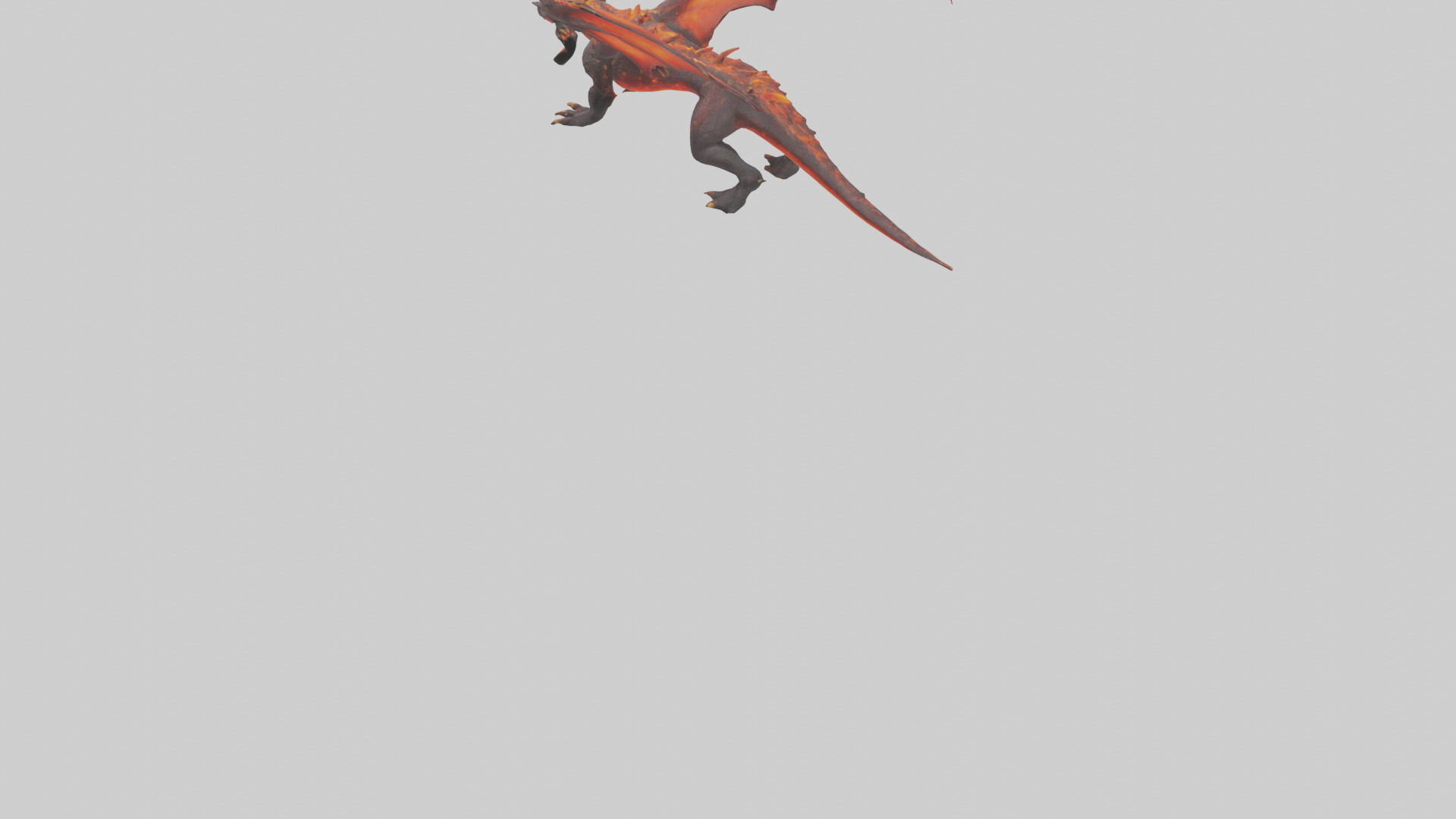 Lava Dragon model Low-poly 3D model_5