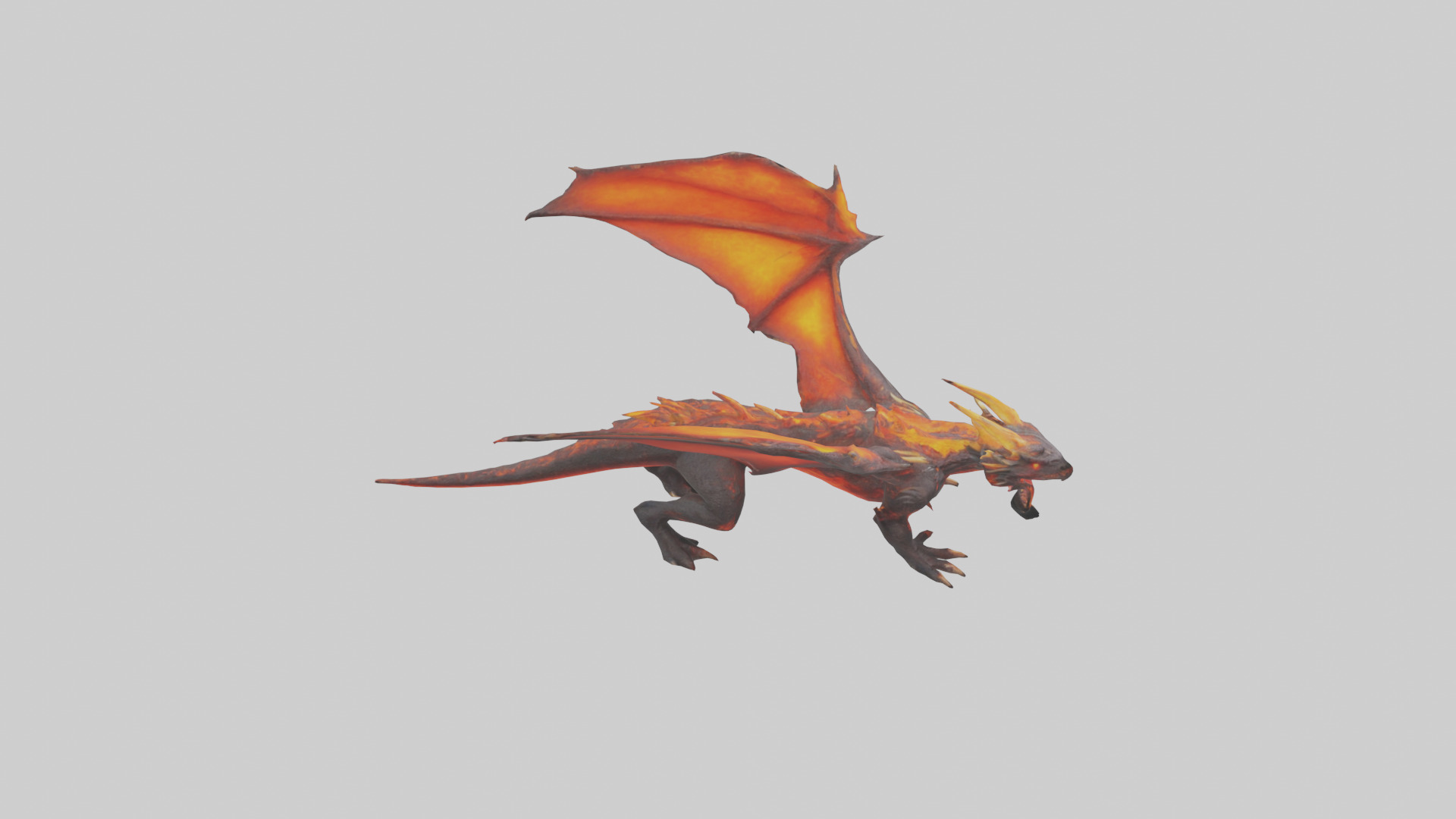 Lava Dragon model Low-poly 3D model_18