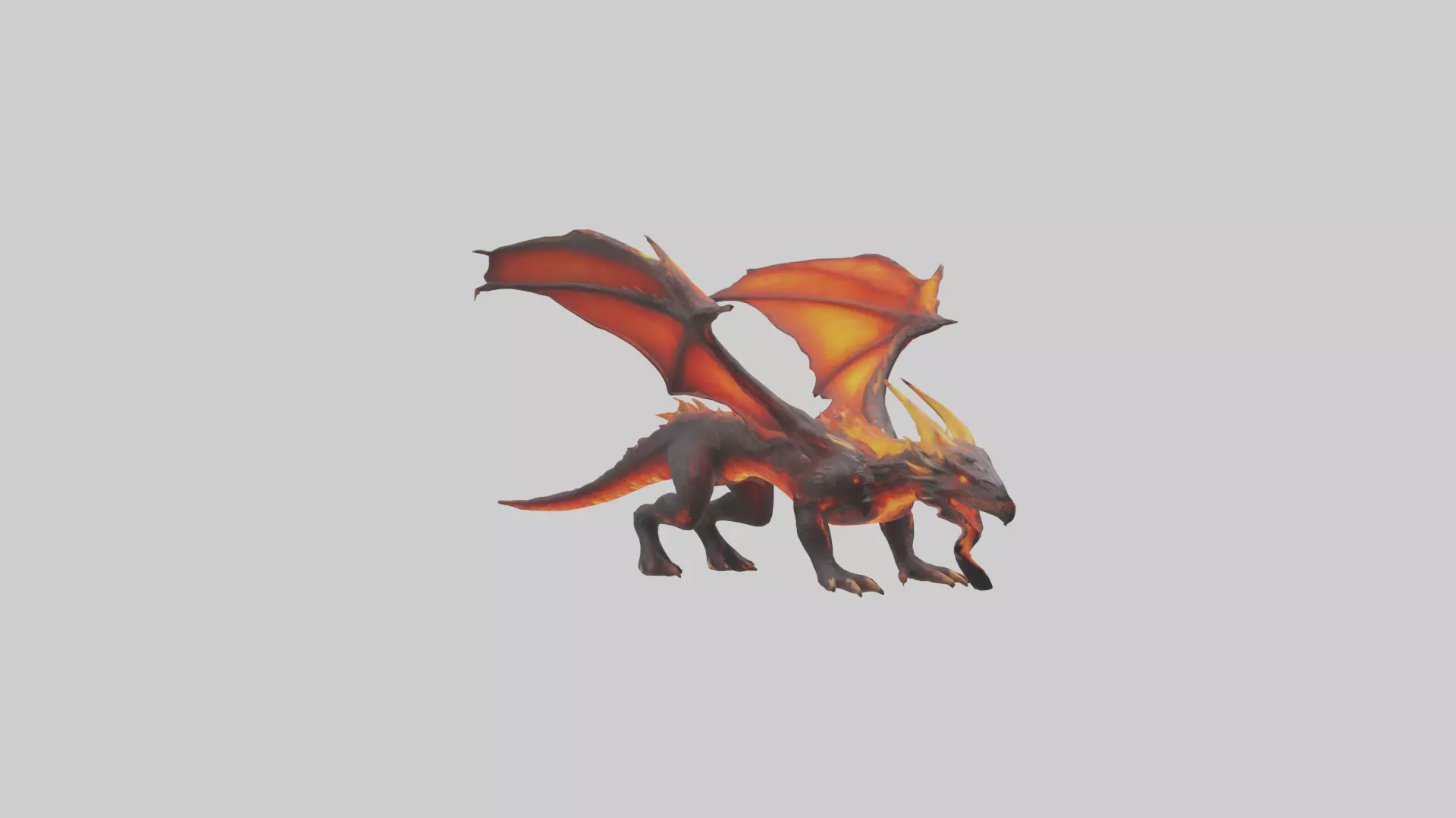 Lava Dragon model Low-poly 3D model_0