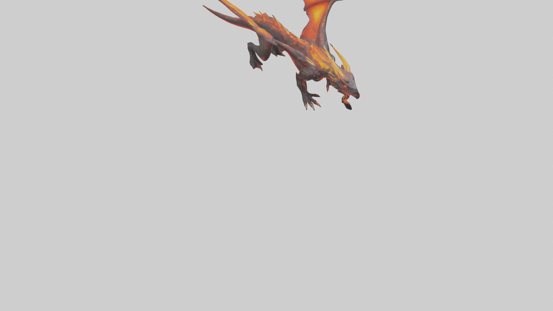 Lava Dragon model Low-poly 3D model_8