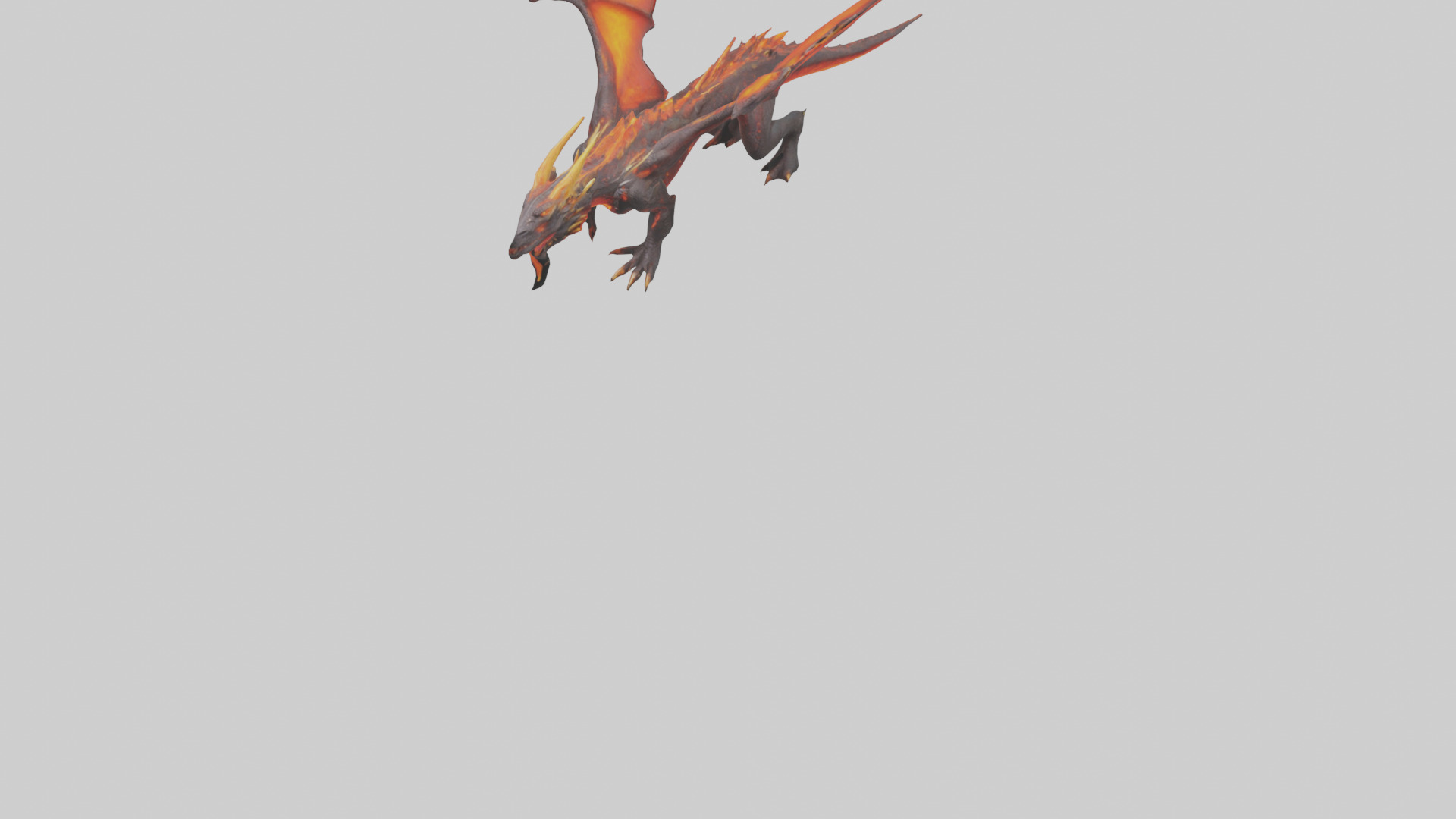 Lava Dragon model Low-poly 3D model_7