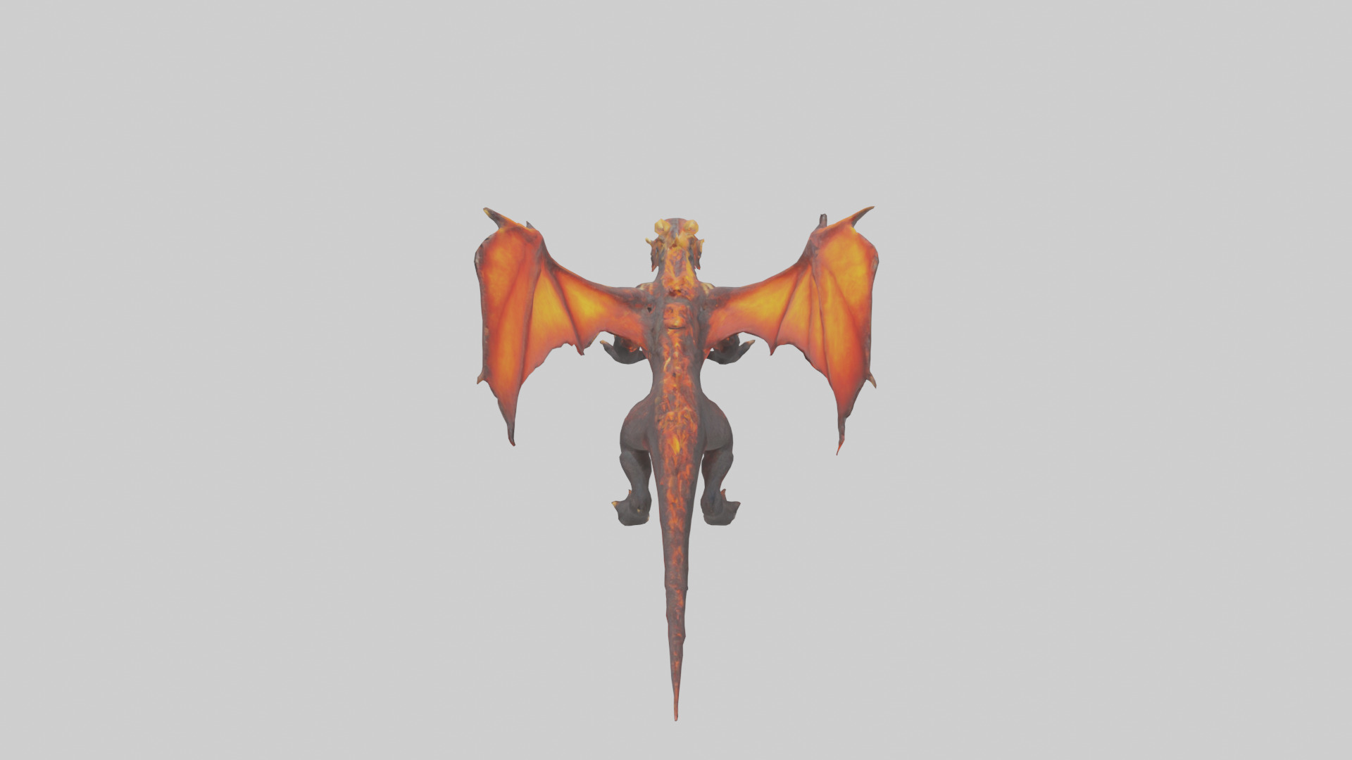 Lava Dragon model Low-poly 3D model_15
