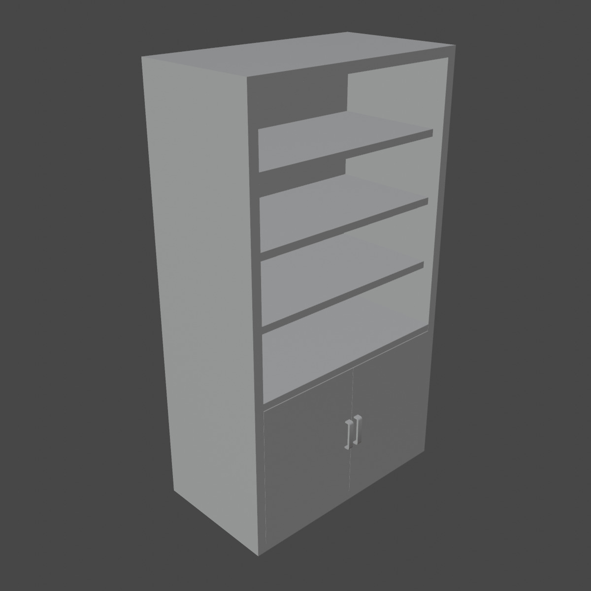 Old Shelf 03 Low-poly 3D model_8