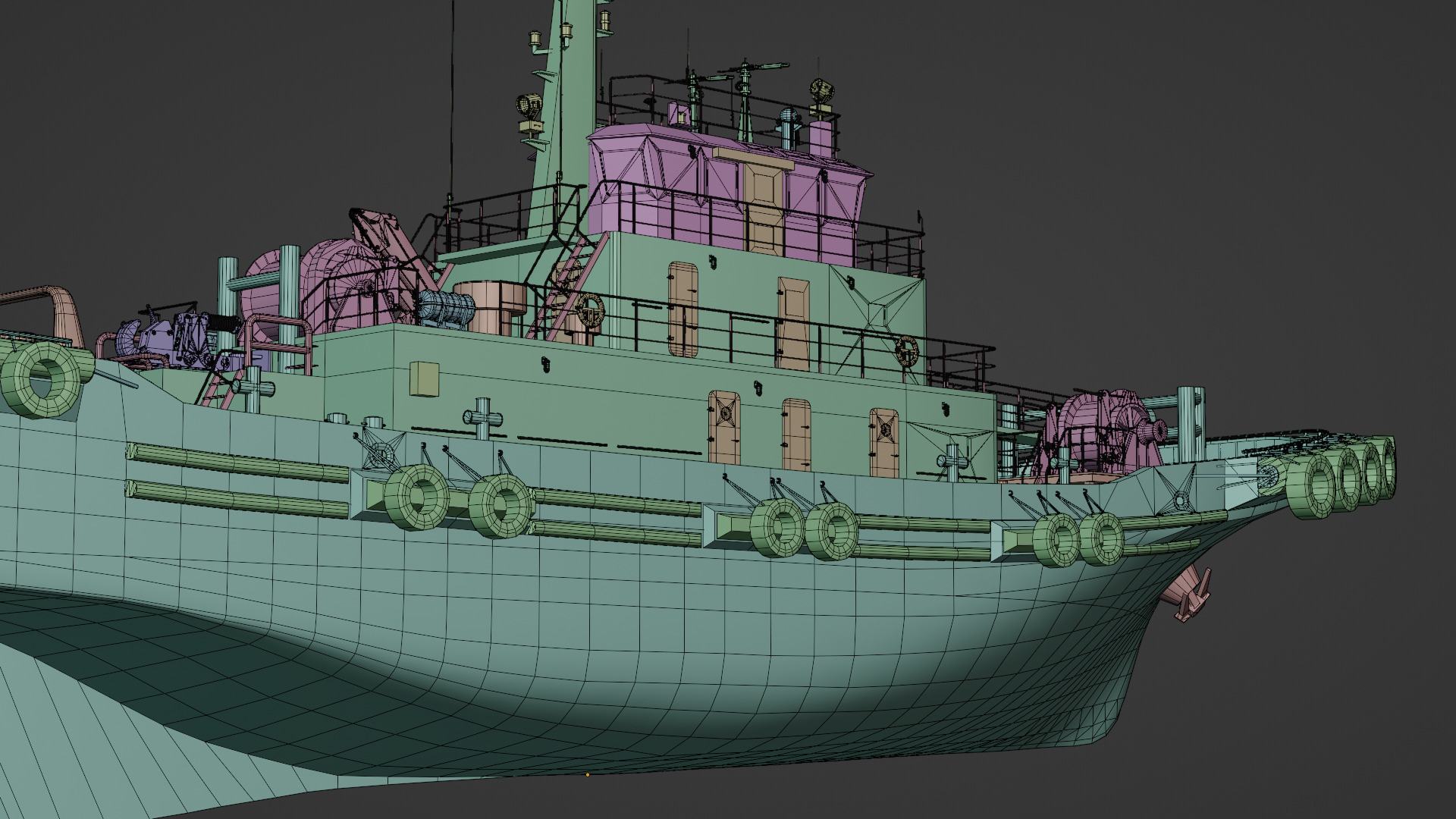 Tugboat 3D model_9