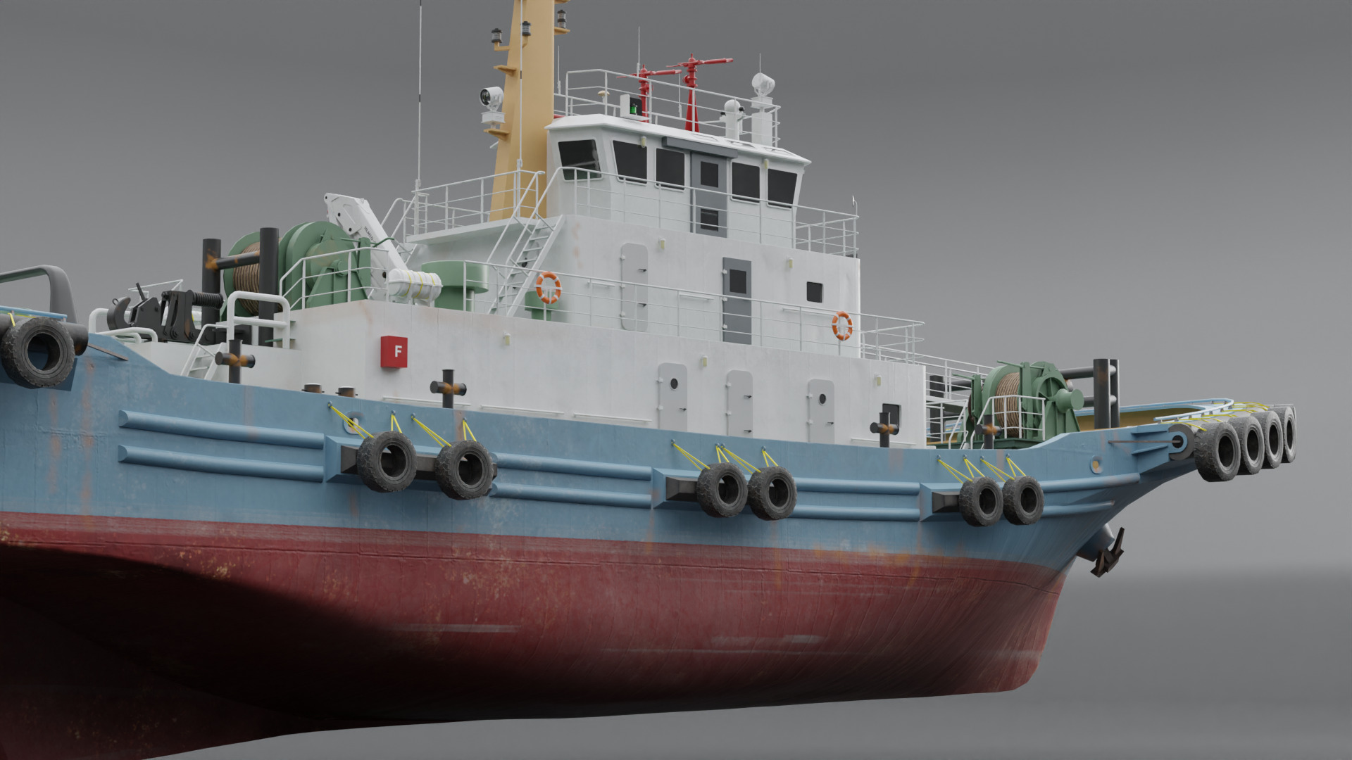 Tugboat 3D model_8