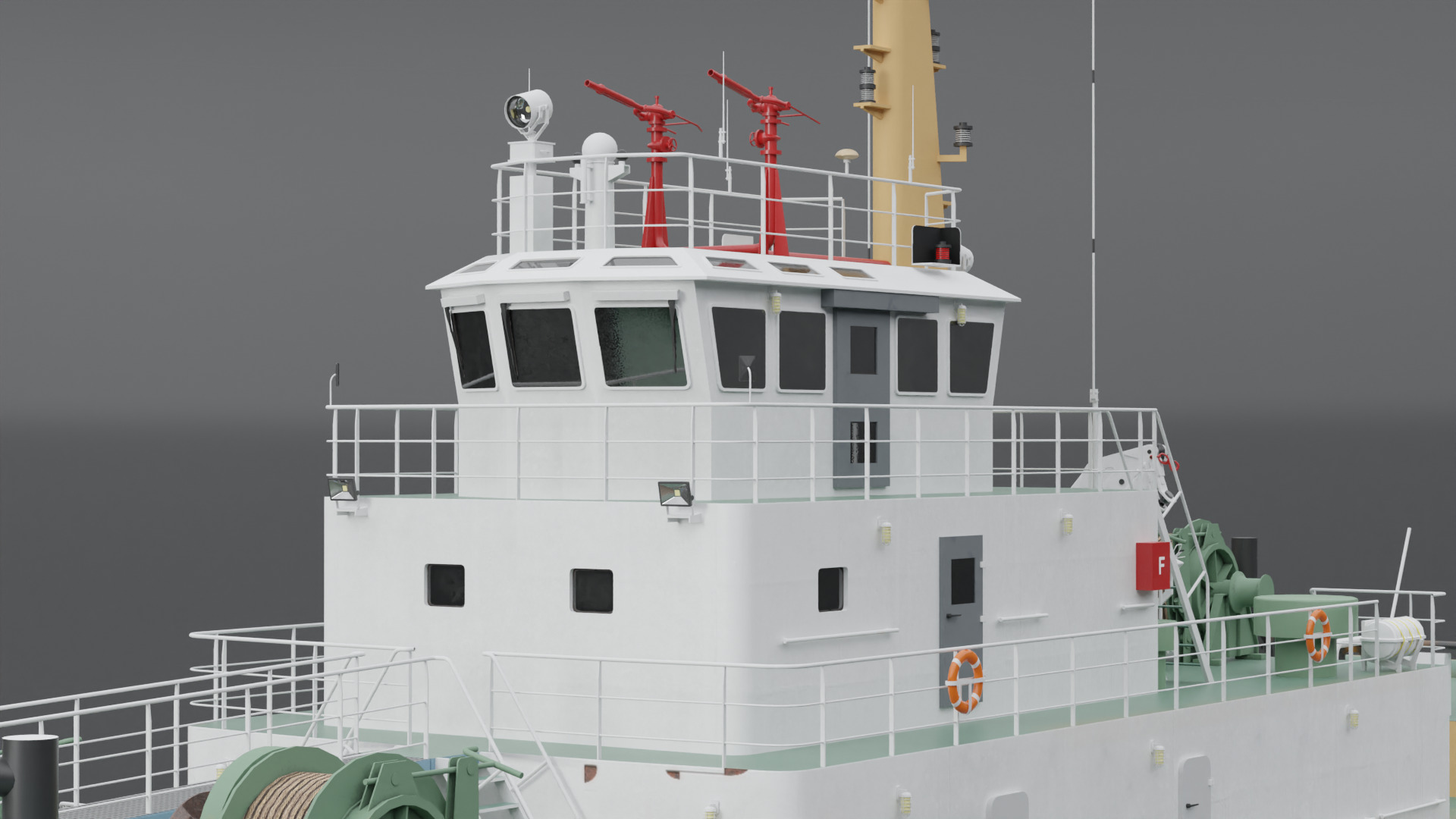 Tugboat 3D model_14