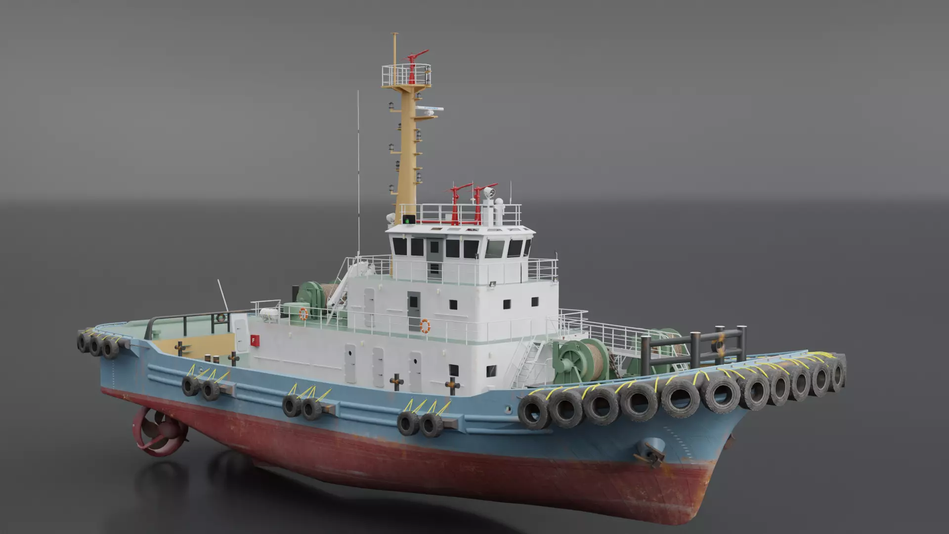 Tugboat 3D model_0