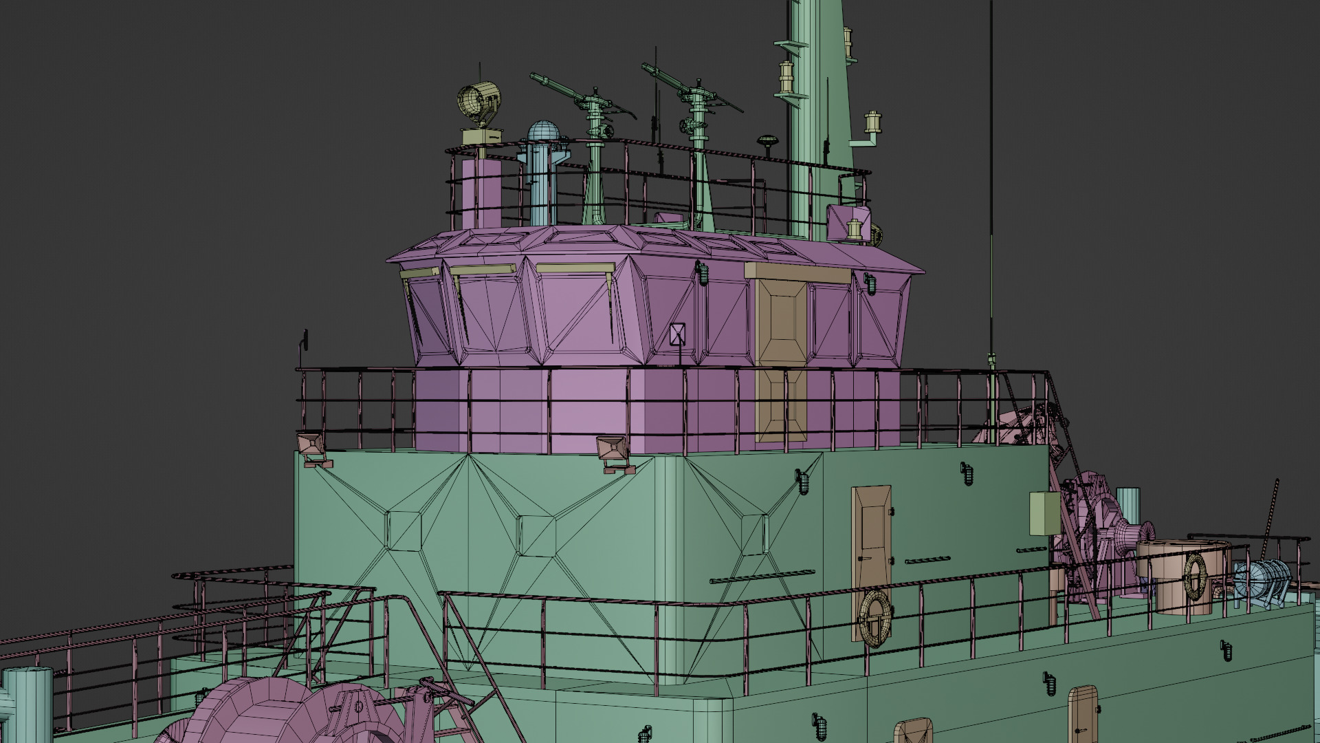 Tugboat 3D model_15