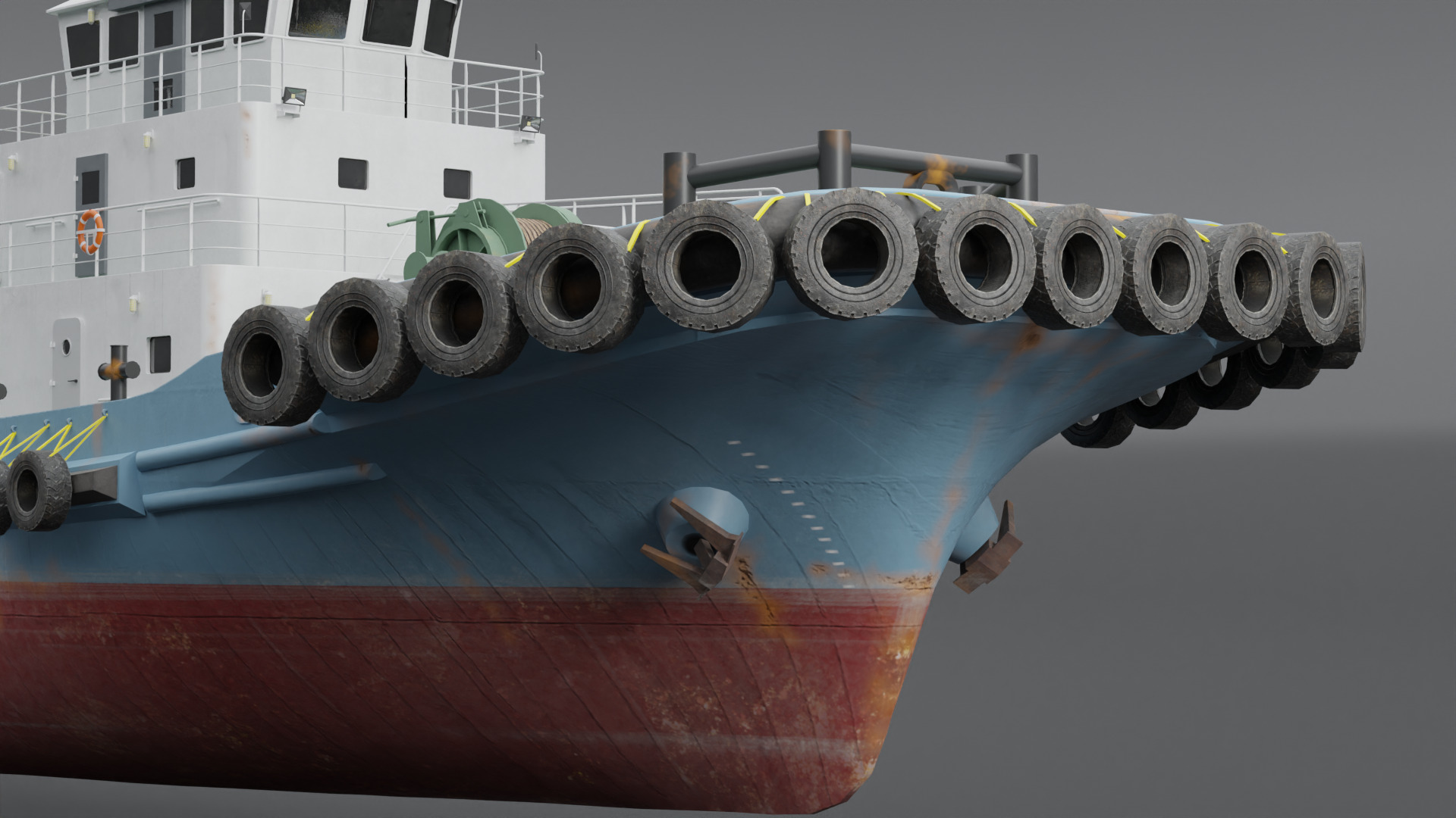 Tugboat 3D model_6
