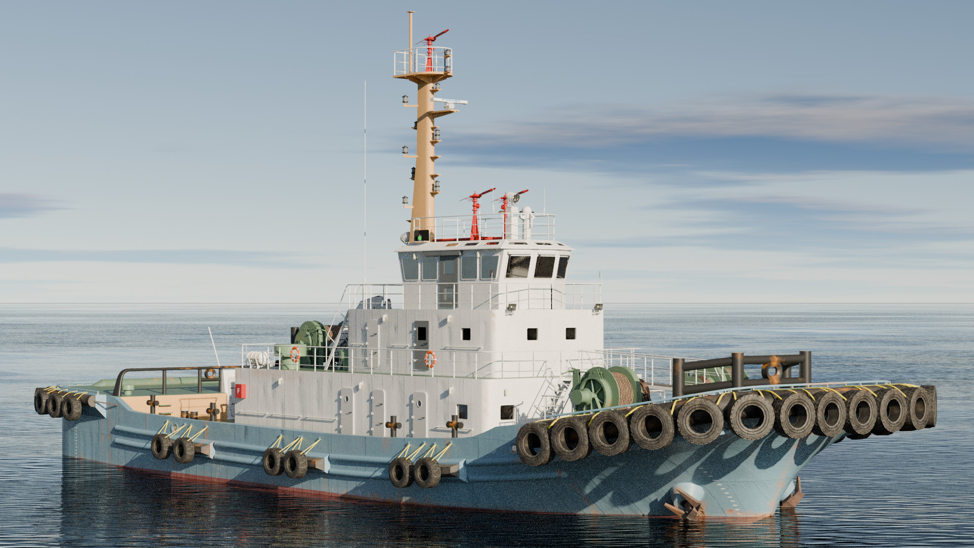 Tugboat 3D model_16