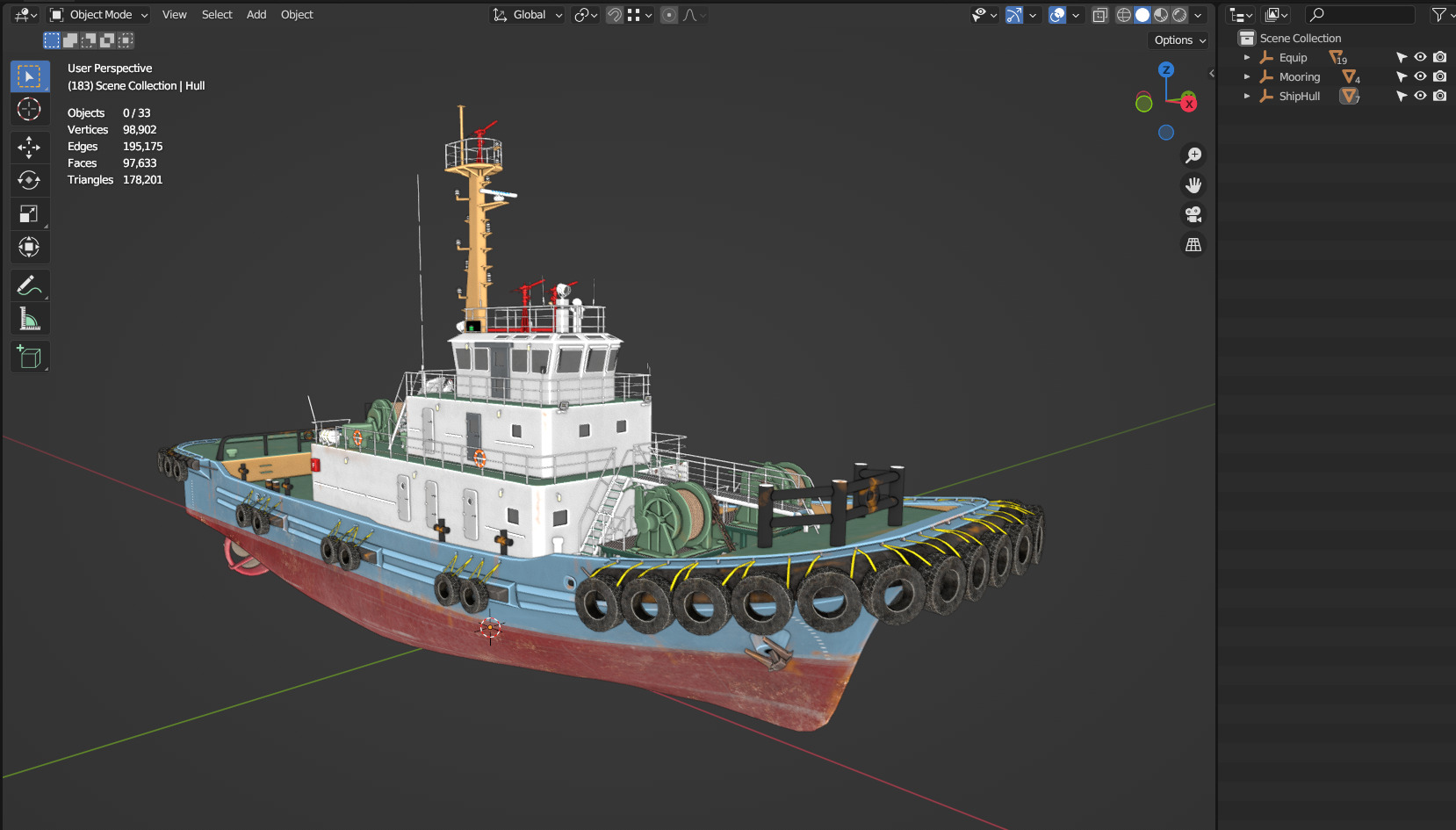 Tugboat 3D model_19