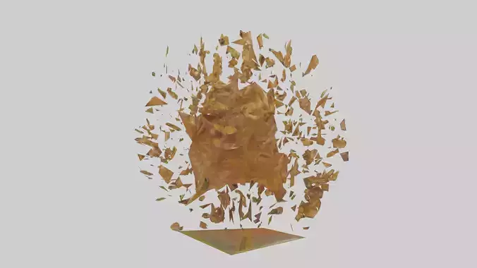 Leaf Cluster Art Sculpture model