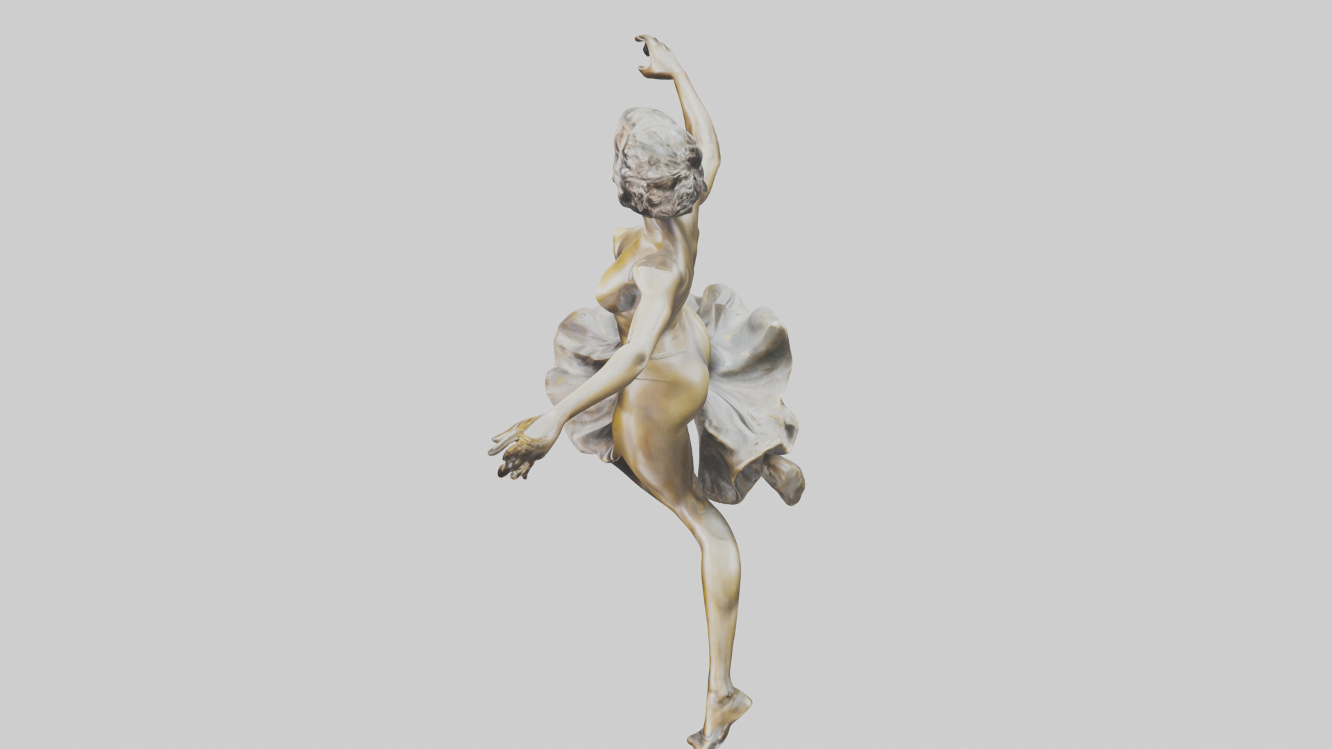 Leaping Dancer statue model Low-poly 3D model_17
