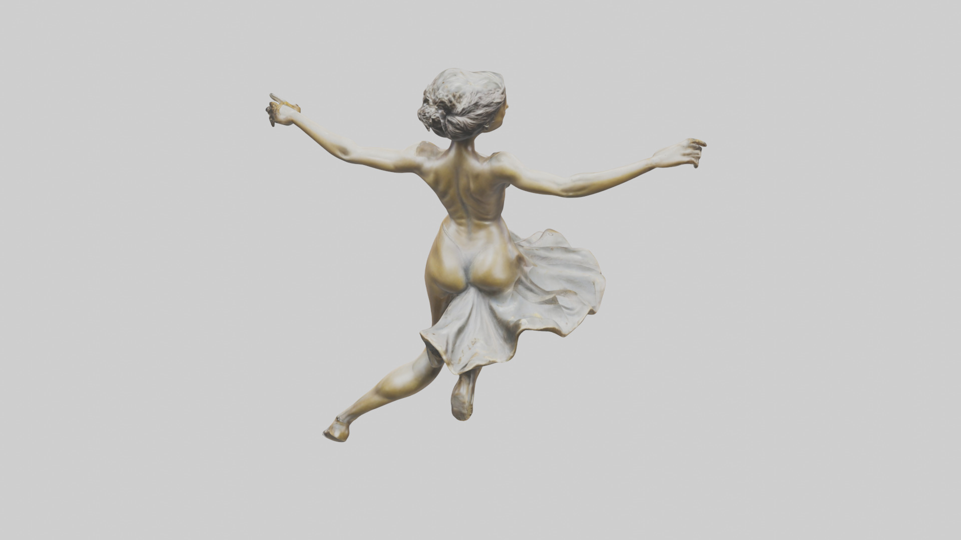 Leaping Dancer statue model Low-poly 3D model_15
