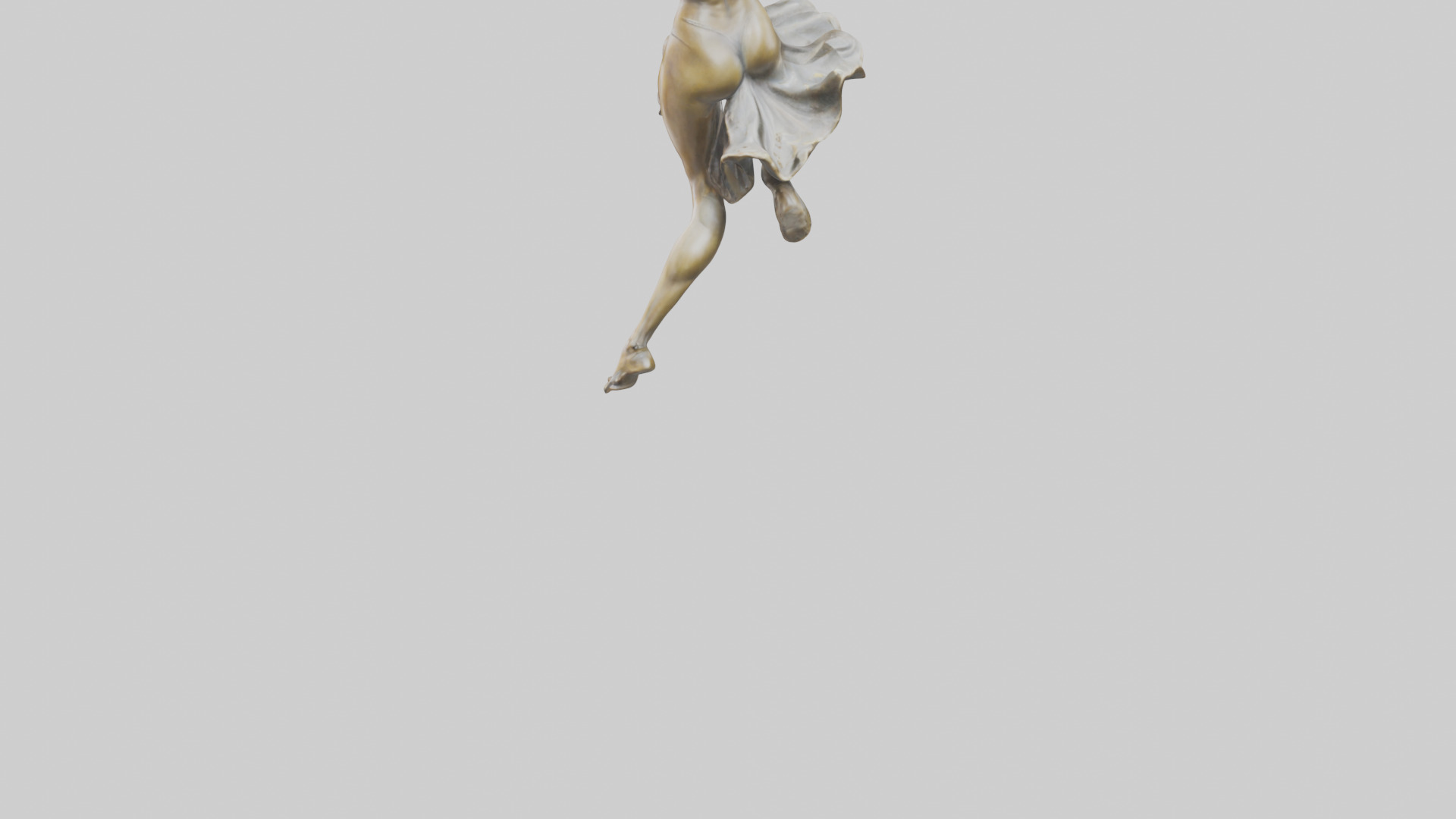 Leaping Dancer statue model Low-poly 3D model_3