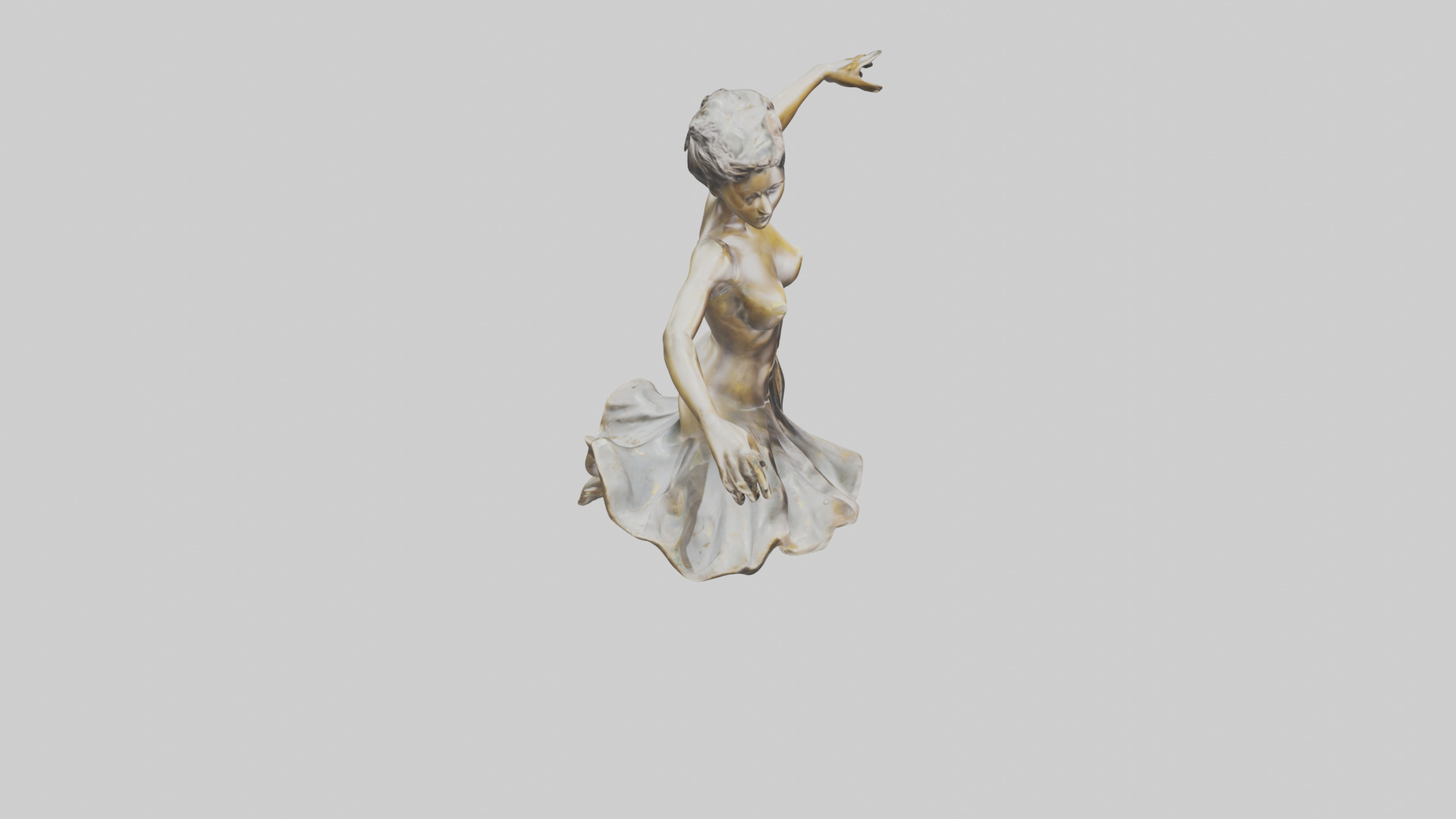 Leaping Dancer statue model Low-poly 3D model_18