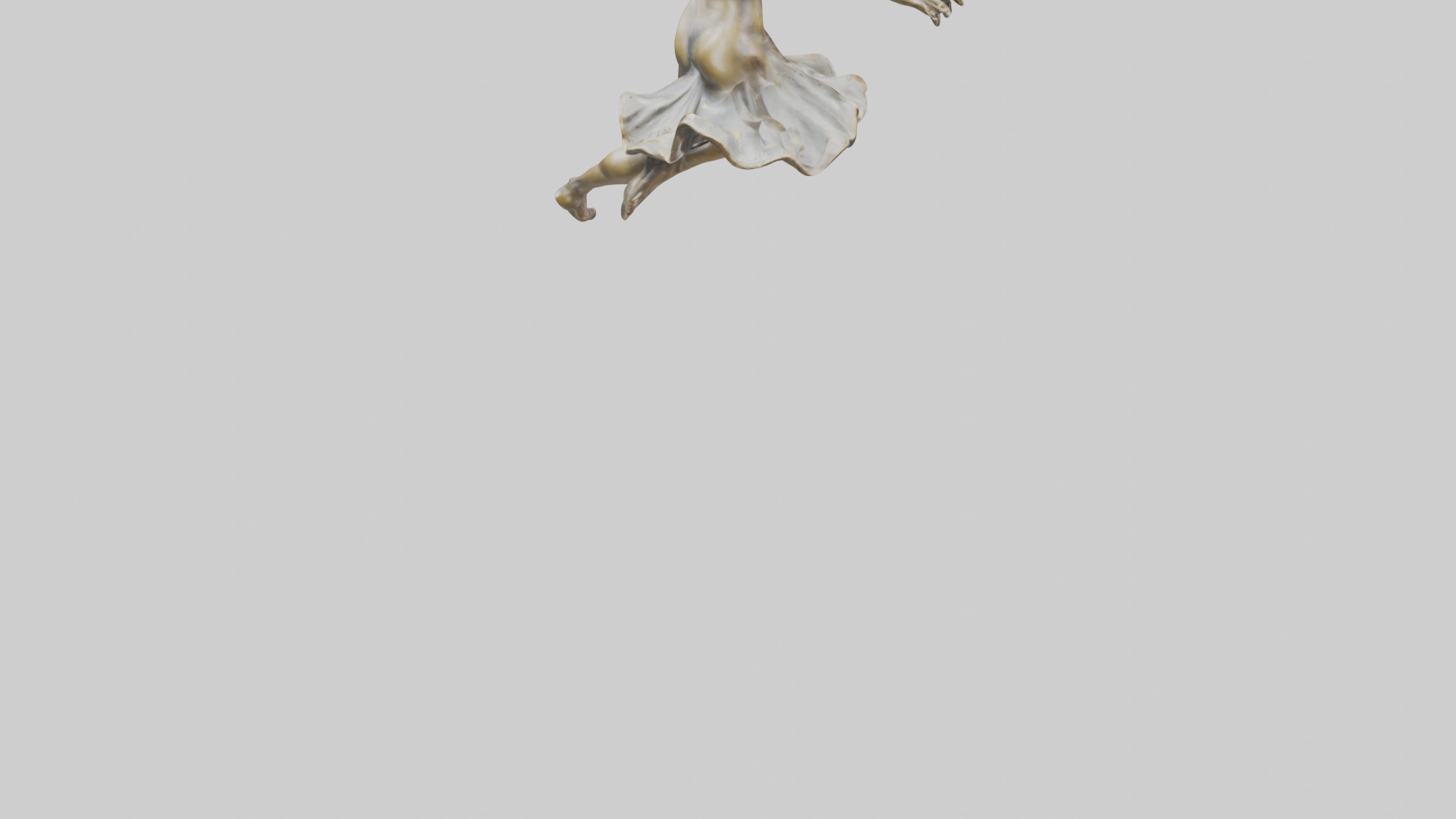 Leaping Dancer statue model Low-poly 3D model_4