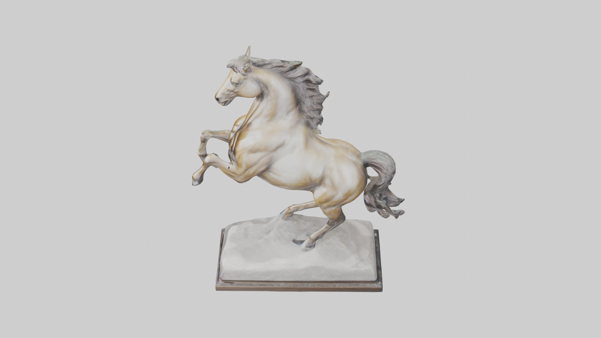 Leaping Horse statue model Low-poly 3D model_17
