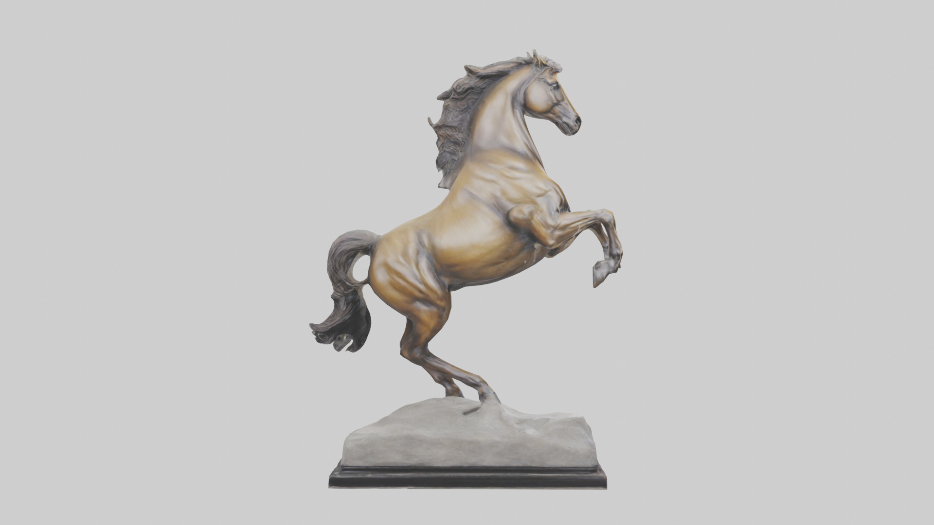 Leaping Horse statue model Low-poly 3D model_13