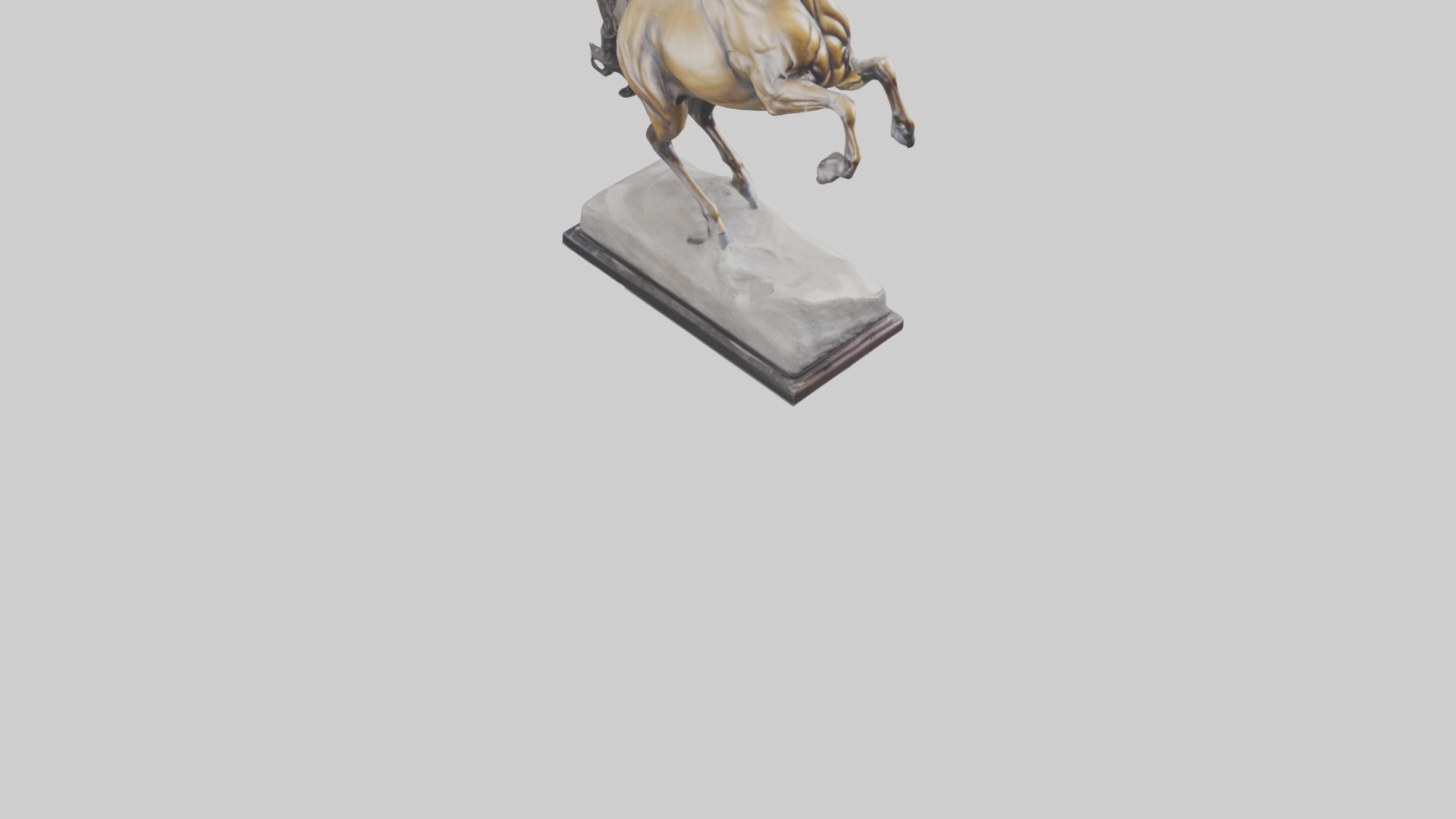 Leaping Horse statue model Low-poly 3D model_7