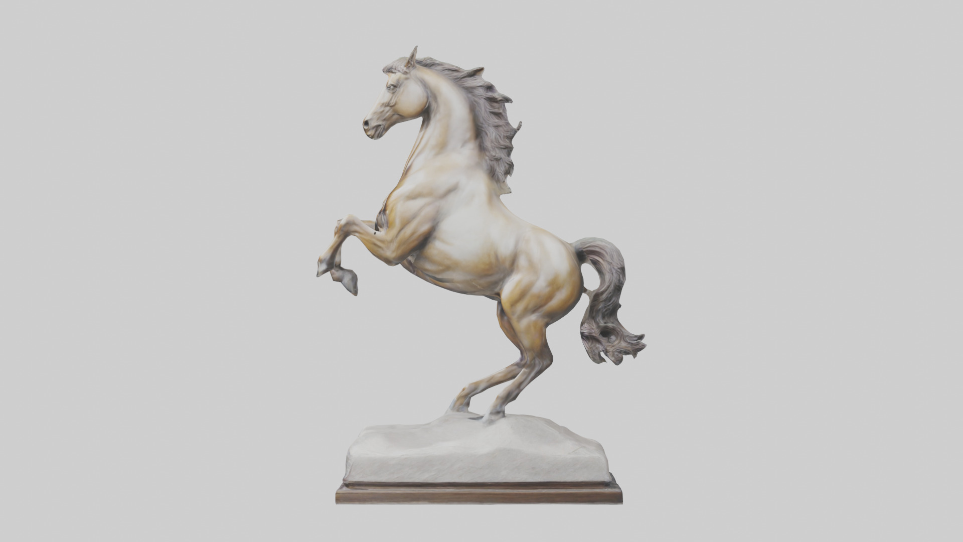 Leaping Horse statue model Low-poly 3D model_12