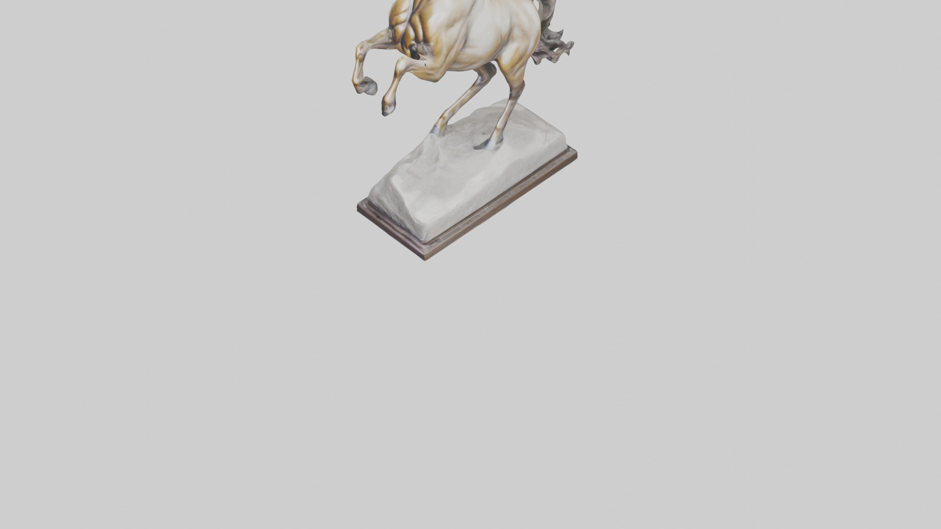 Leaping Horse statue model Low-poly 3D model_6