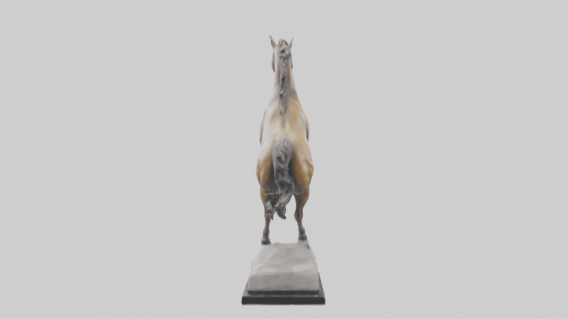 Leaping Horse statue model Low-poly 3D model_1