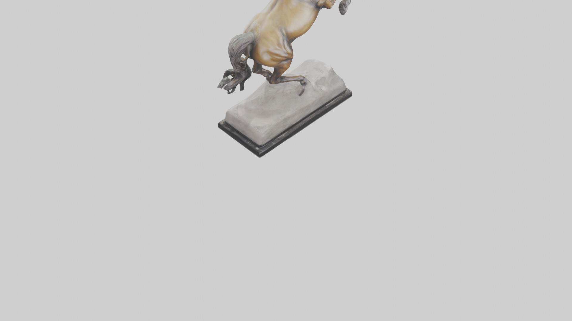 Leaping Horse statue model Low-poly 3D model_5