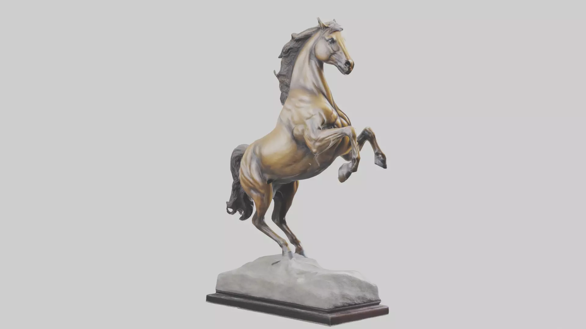 Leaping Horse statue model Low-poly 3D model_0