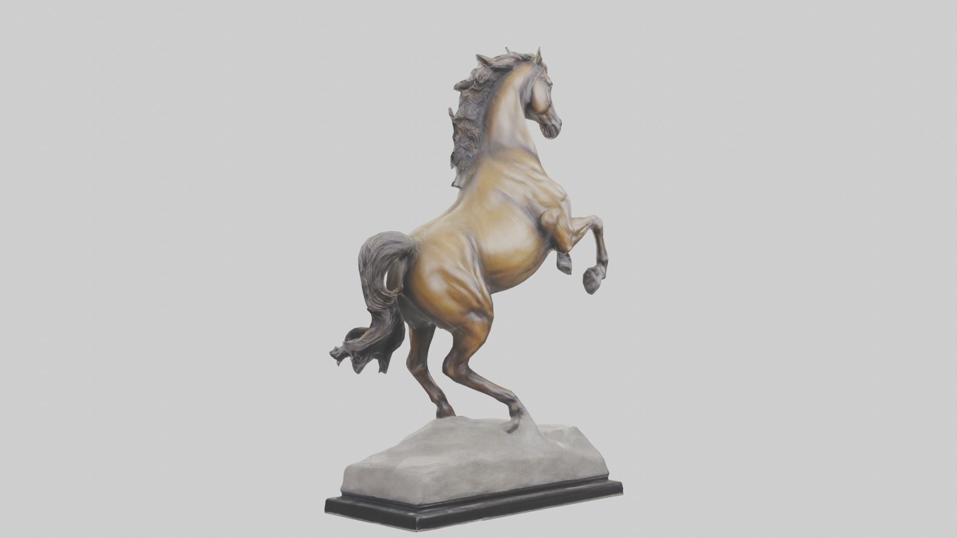 Leaping Horse statue model Low-poly 3D model_3