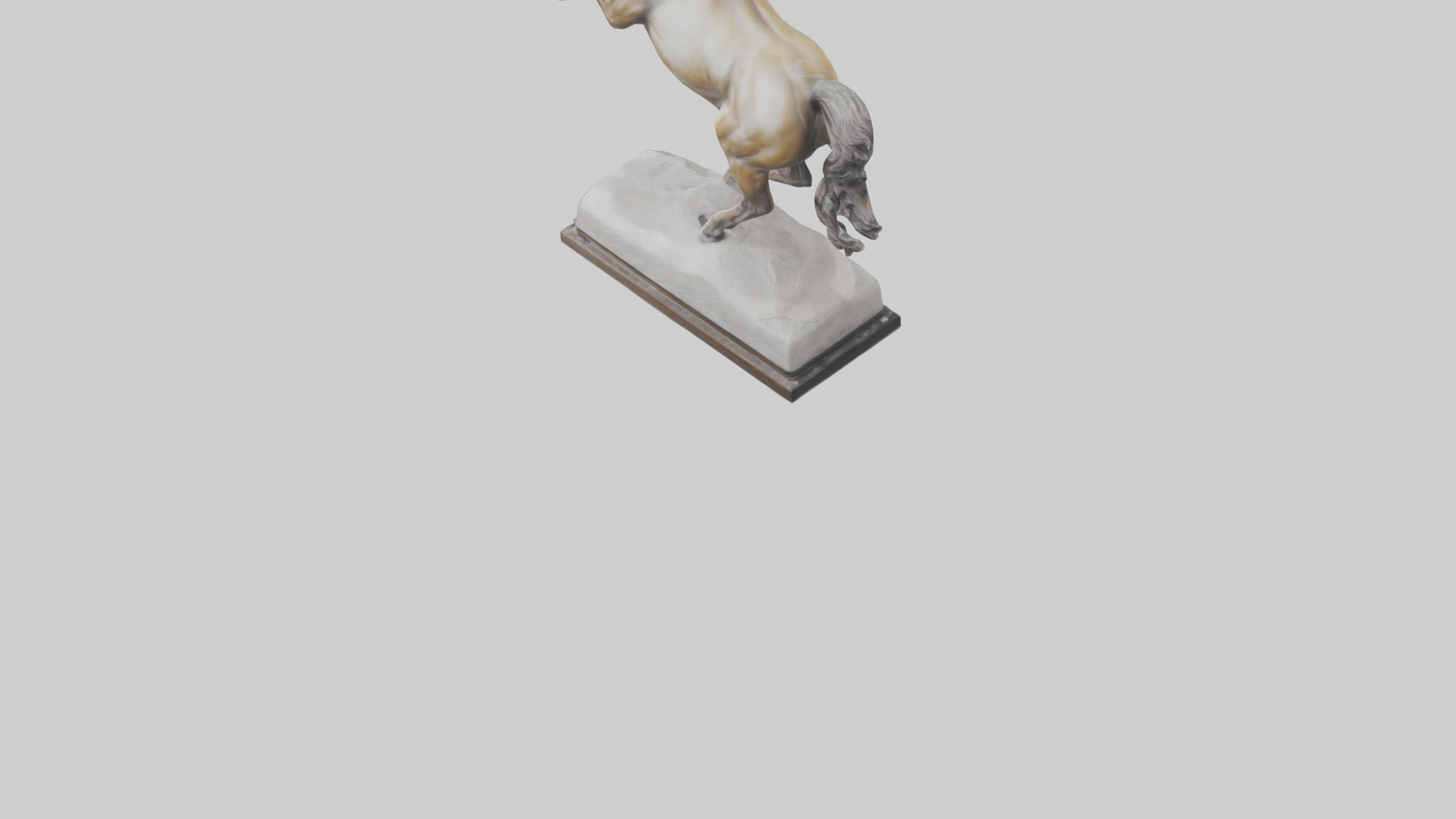 Leaping Horse statue model Low-poly 3D model_4