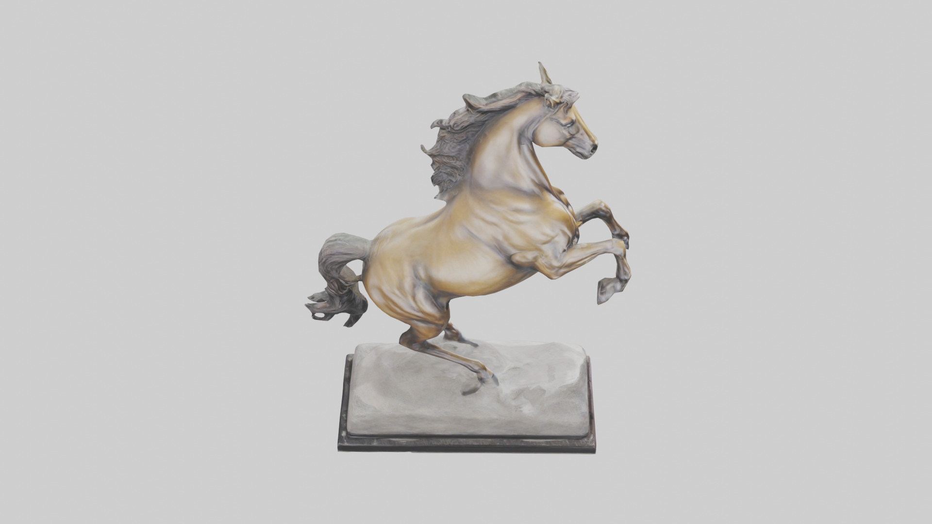 Leaping Horse statue model Low-poly 3D model_18